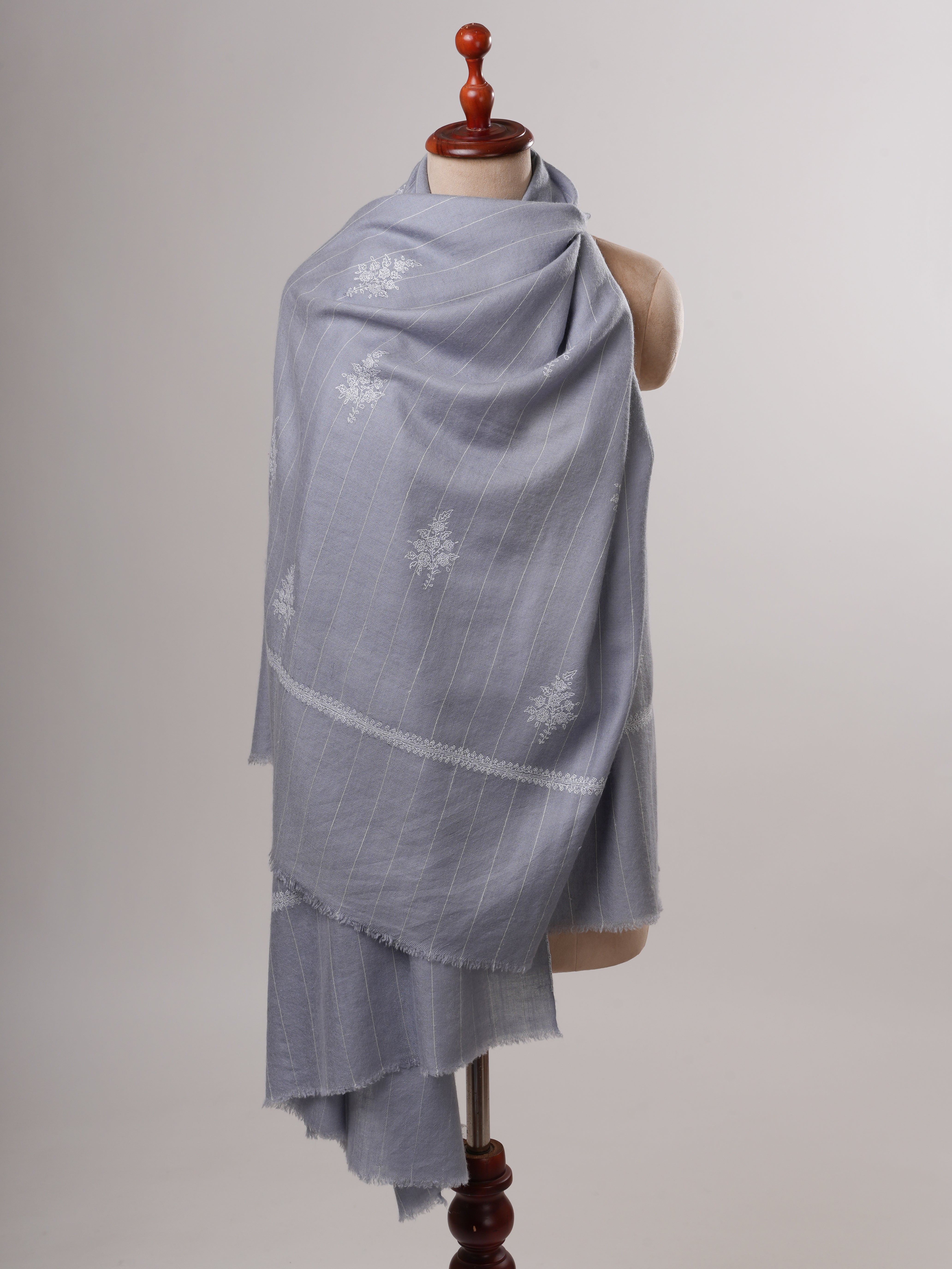 Hand Embroidered Shahkaar Baby Soft  Pashmina Shawl – Luxurious Kashmiri Wrap Shahkaar