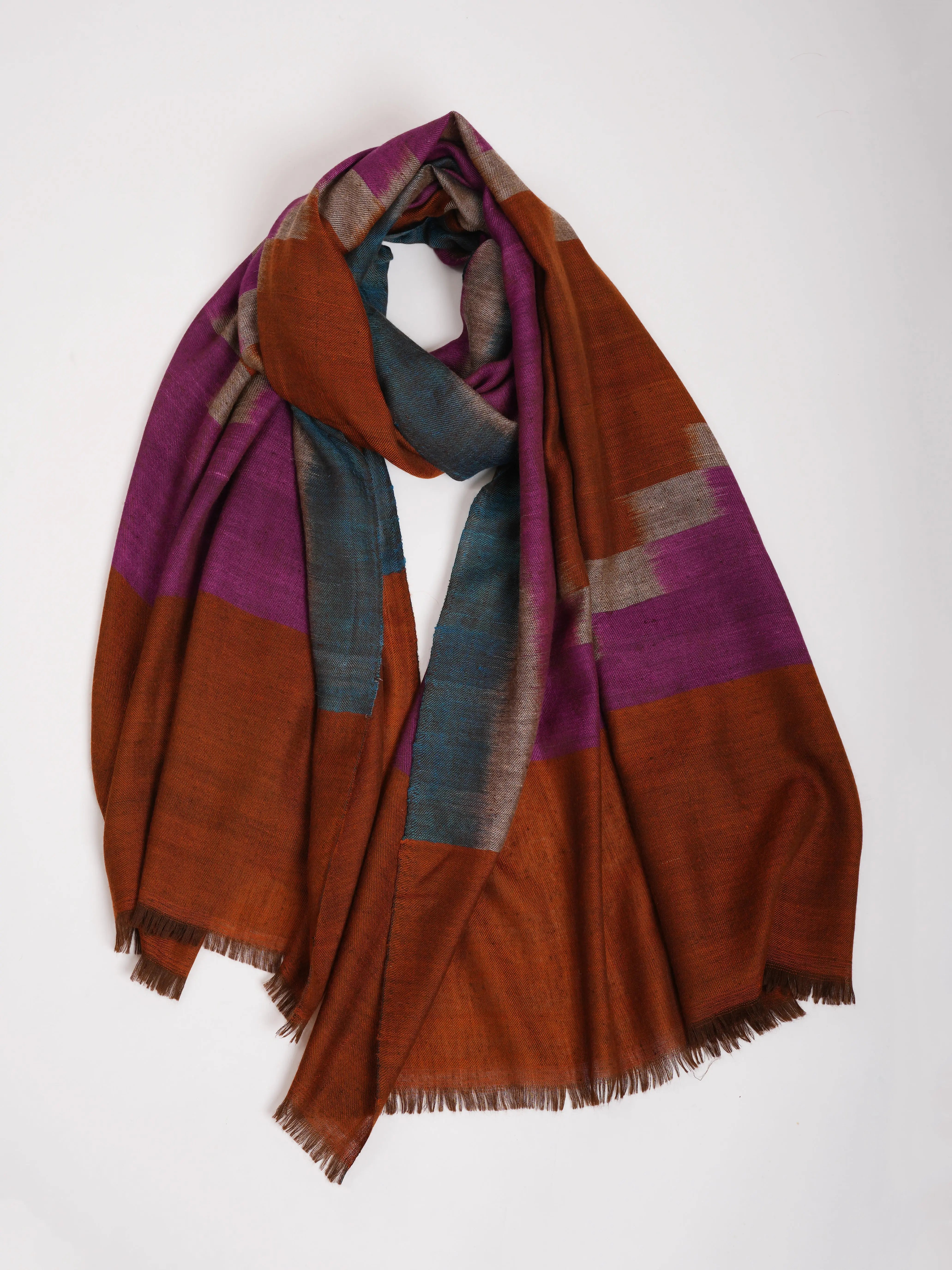 Handwoven Contemporary Kashmiri Pashmina Shawl Shahkaar