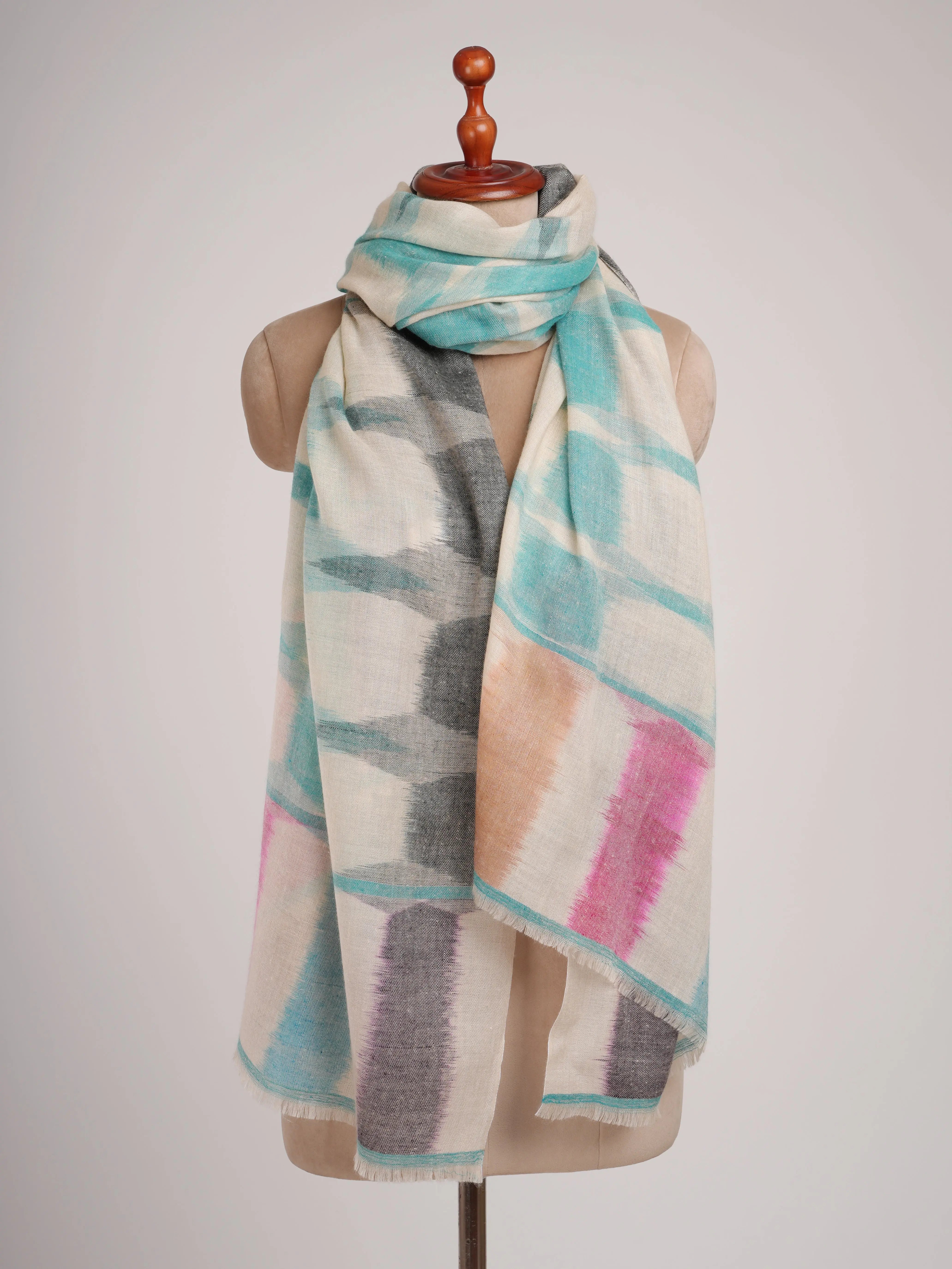 Handwoven Soft Featherlight Pashmina Shawl Shahkaar
