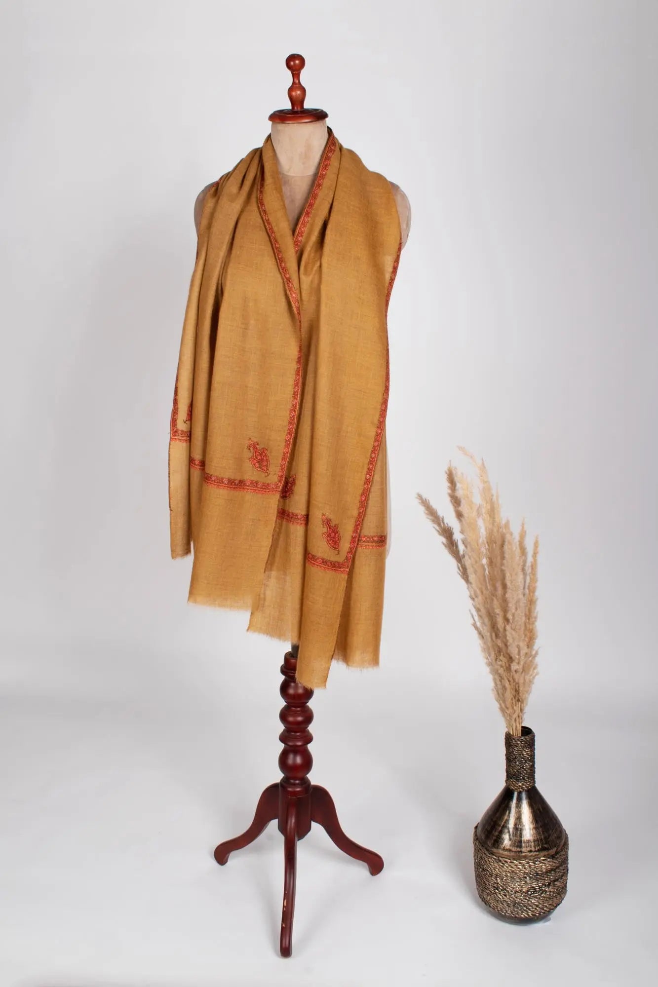Hashia Embroidered Cashmere Wrap - LIVERMORE Shahkaar