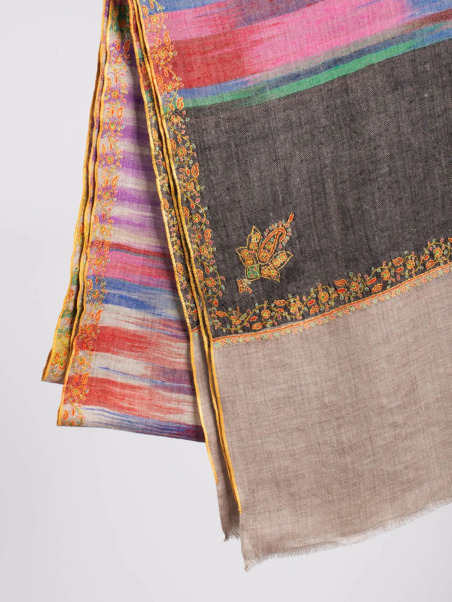 Hashia Multi Color Cashmere Scarves - PUEBLO Shahkaar