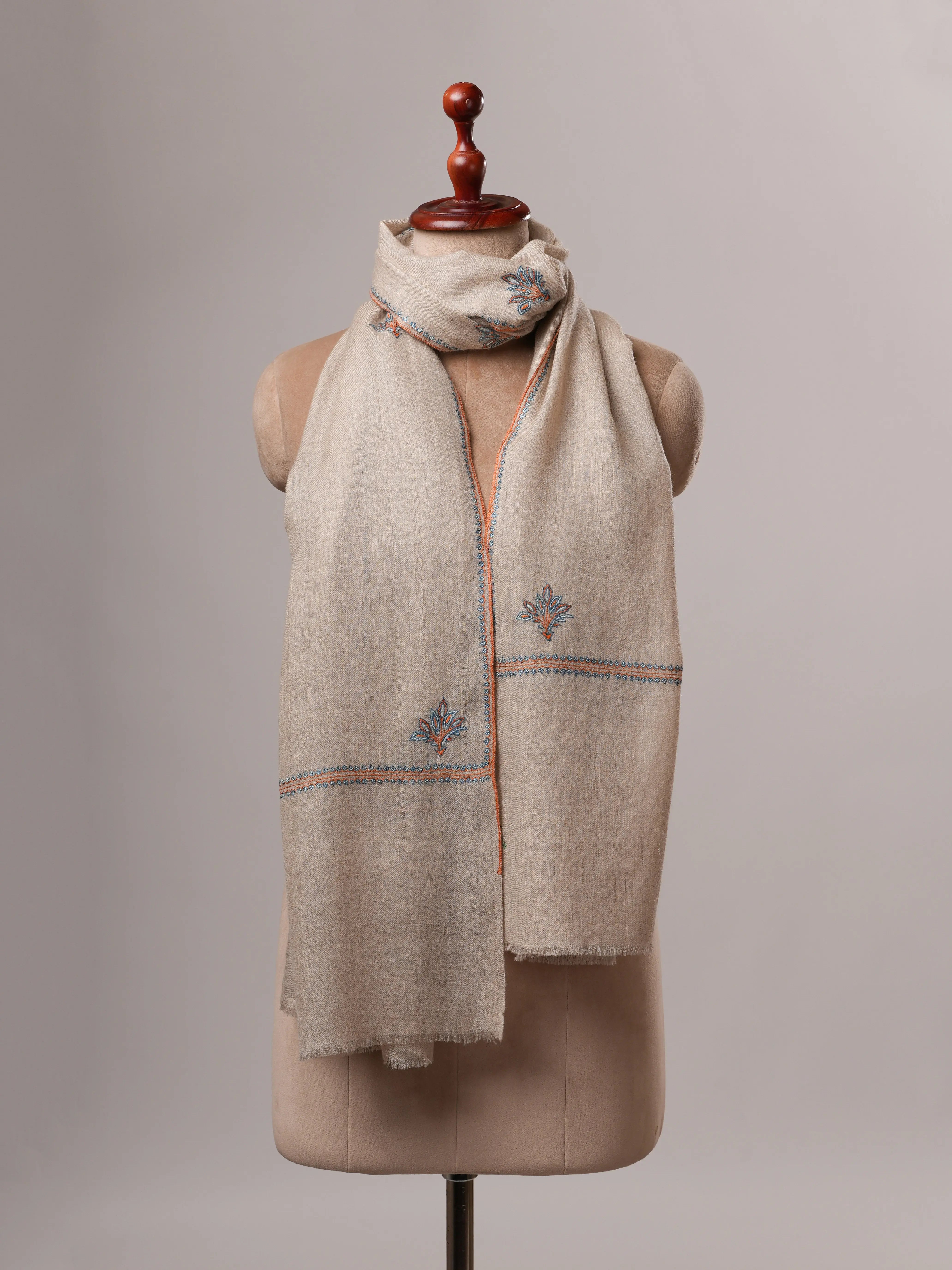 Luxurious Baby Soft Cashmere Wrap with Buteh Hand Embroidery Shahkaar