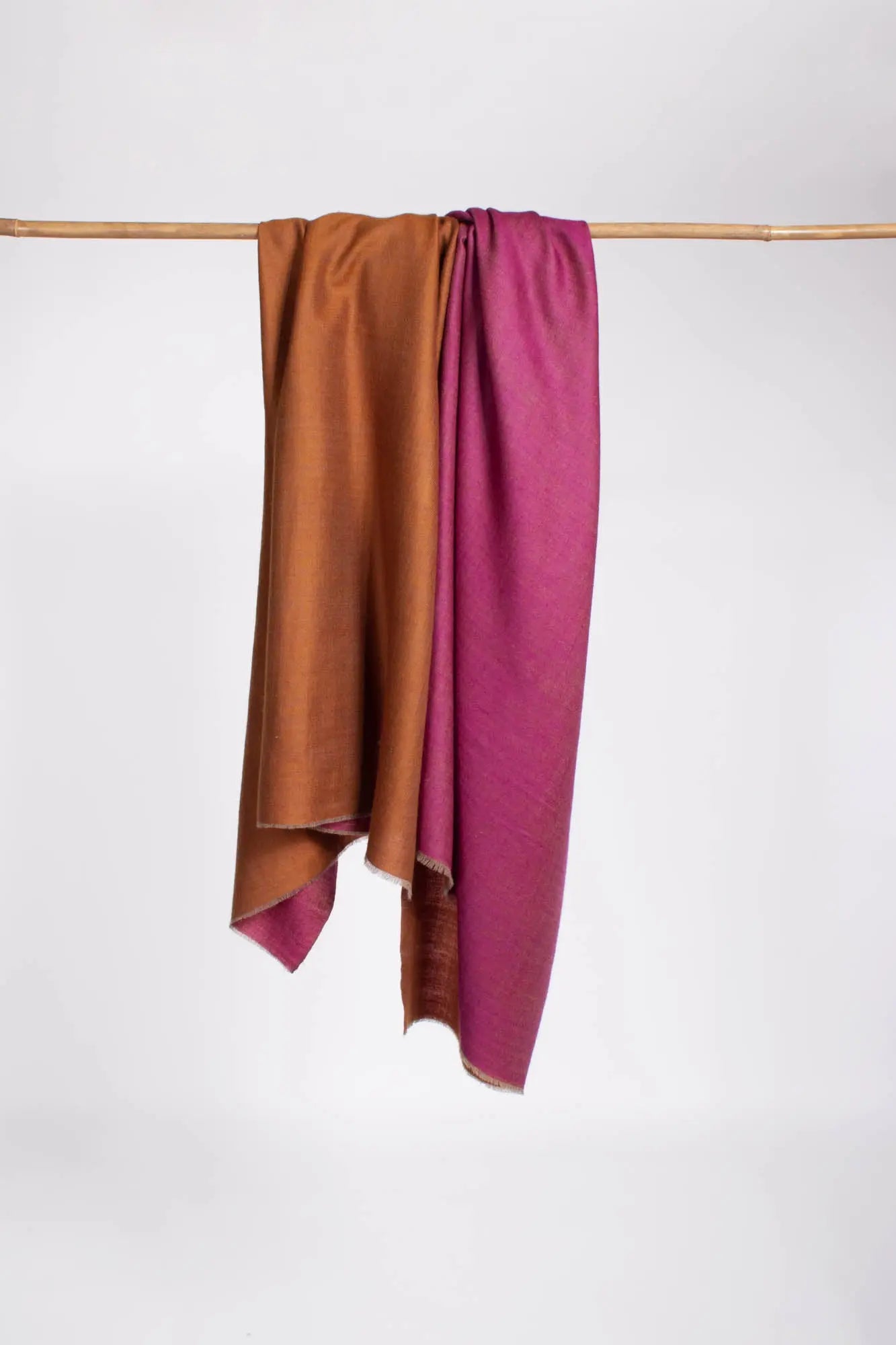 Magenta Orange Dual Shade Pashmina Shawl - BRENTWOOD Shahkaar