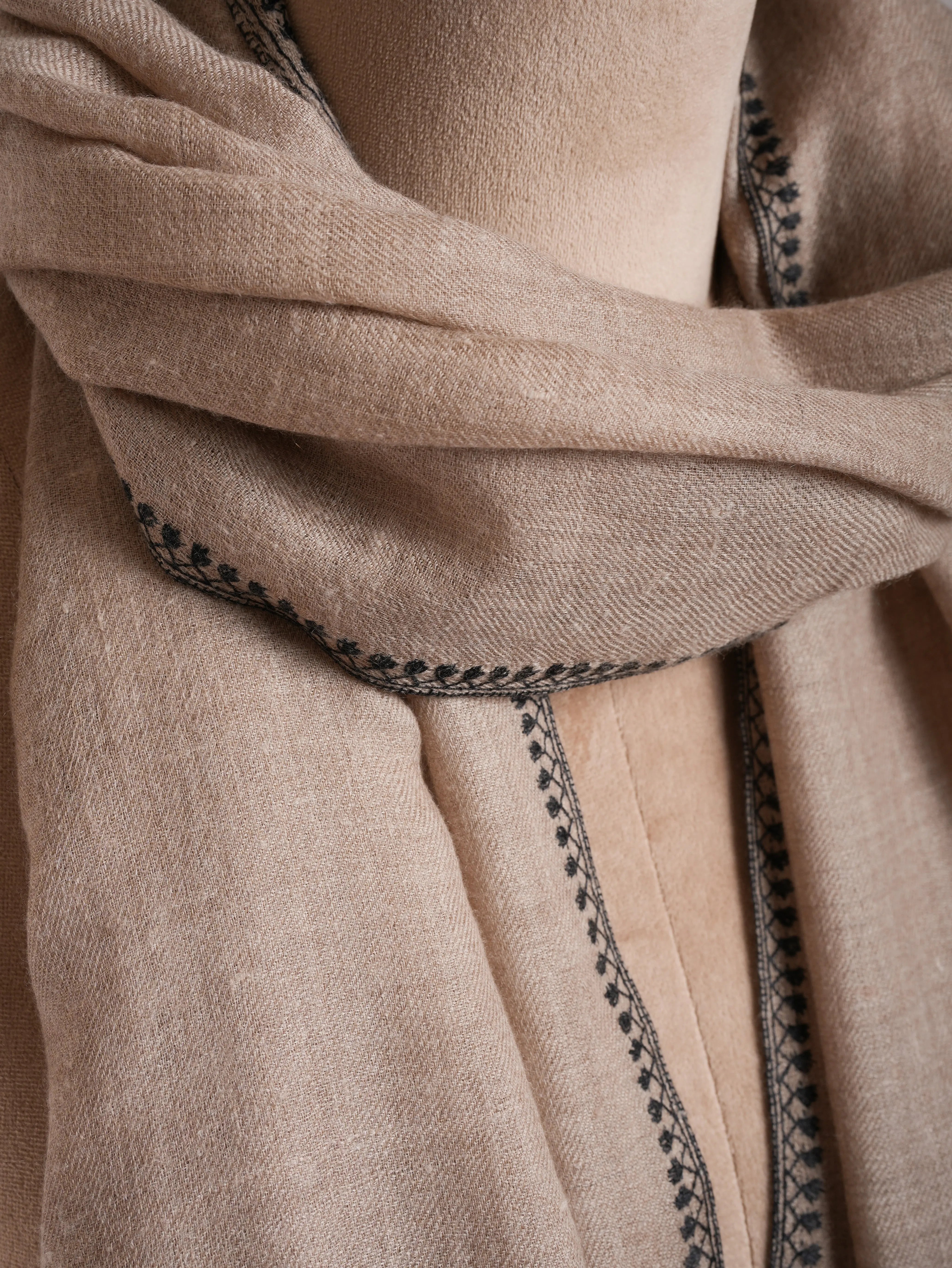 Natural Grey Pure Cashmere with Black Highlights Shahkaar