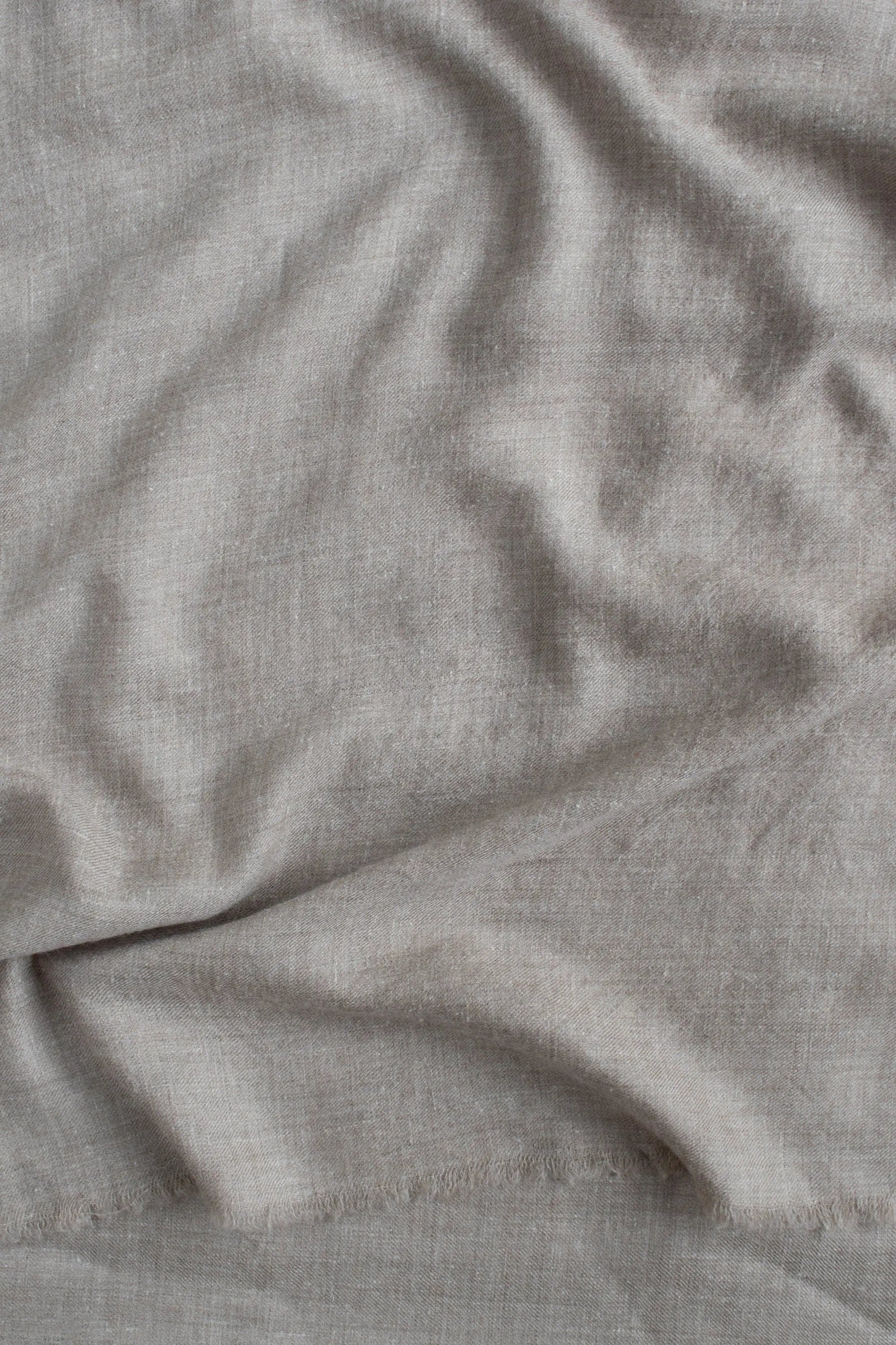 Natural Zati Handwoven Cashmere Fabric | Pure Pashmina by the Yard | Handloom Pashmina | Sustainable Sewing Fabric | DIY Shawl Material Shahkaar