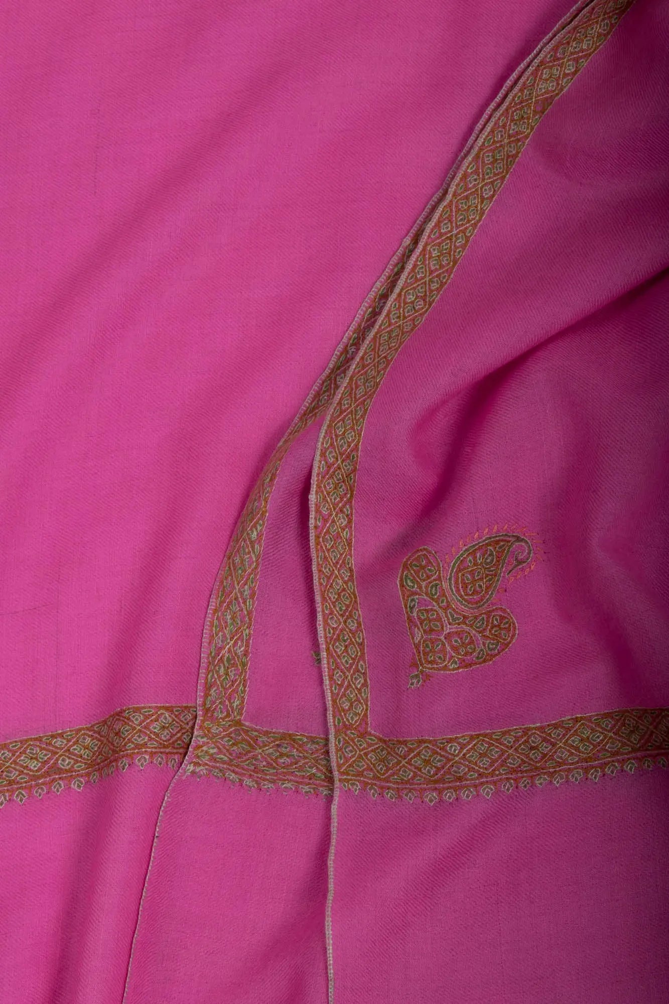 Neon Pink Women Pashmina Wrap - KHUSRAU Shahkaar