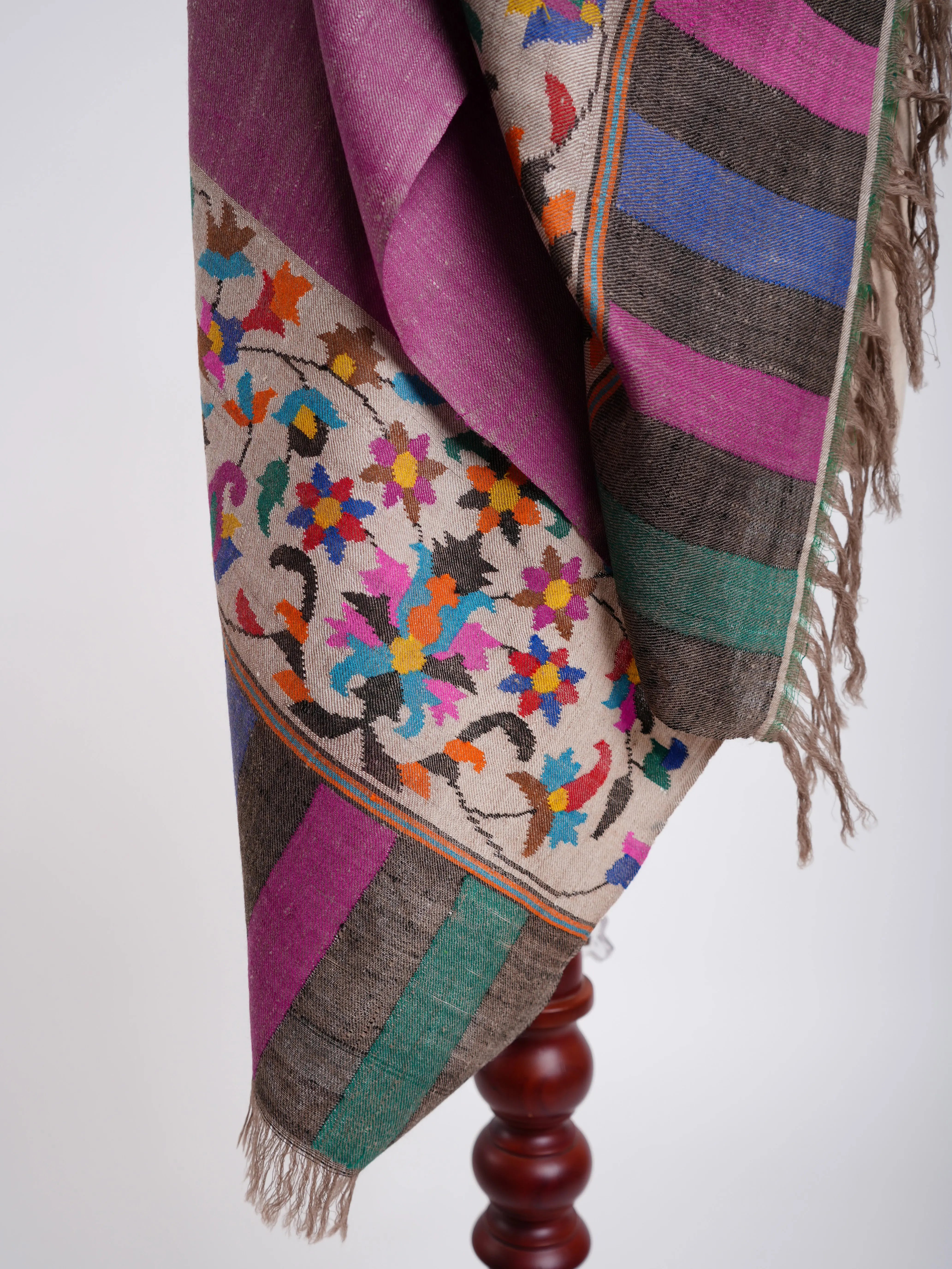 Purple Kani Weave Palla Cashmere Shawl Shahkaar