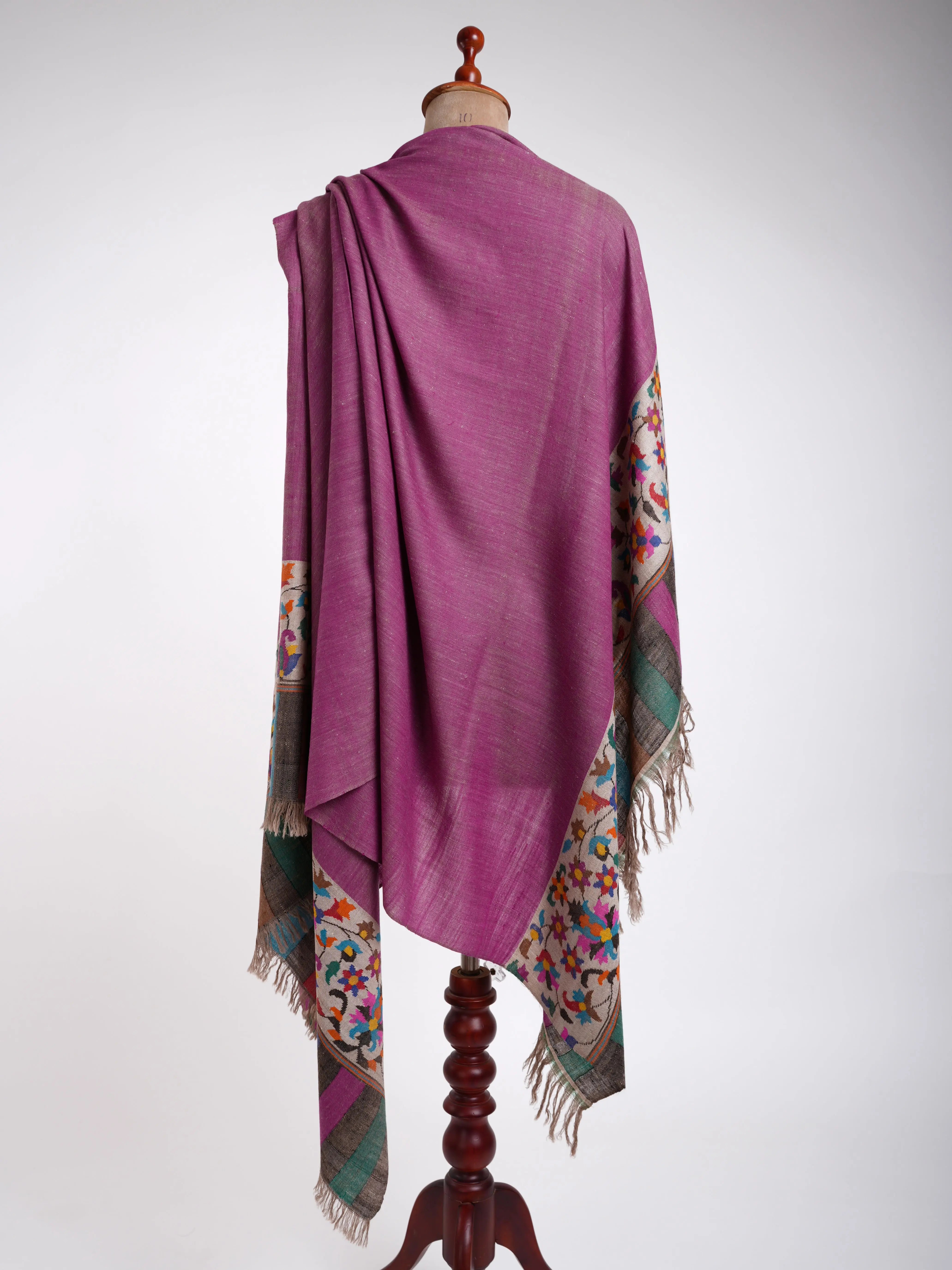 Purple Kani Weave Palla Cashmere Shawl Shahkaar