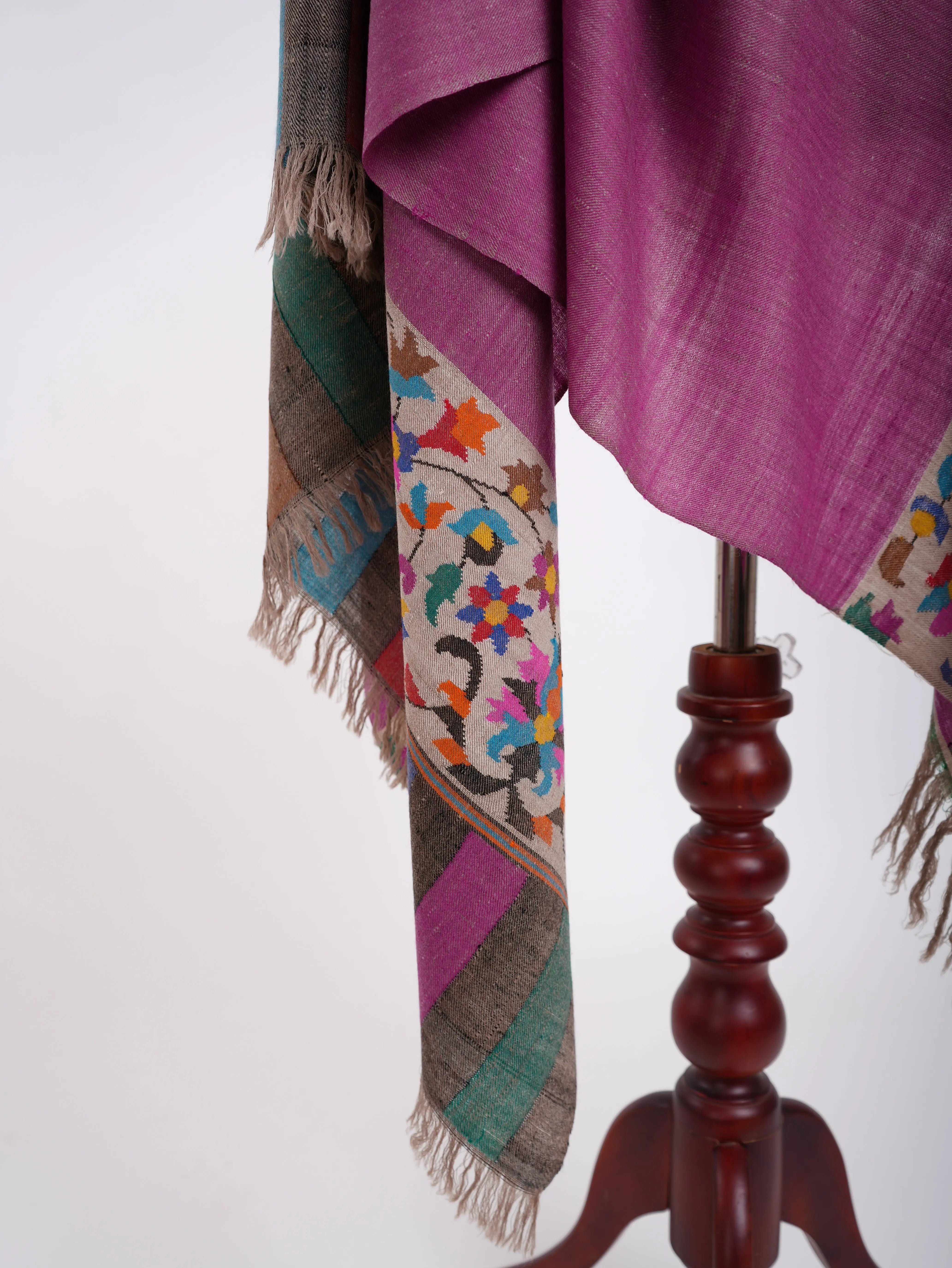 Purple Kani Weave Palla Cashmere Shawl Shahkaar