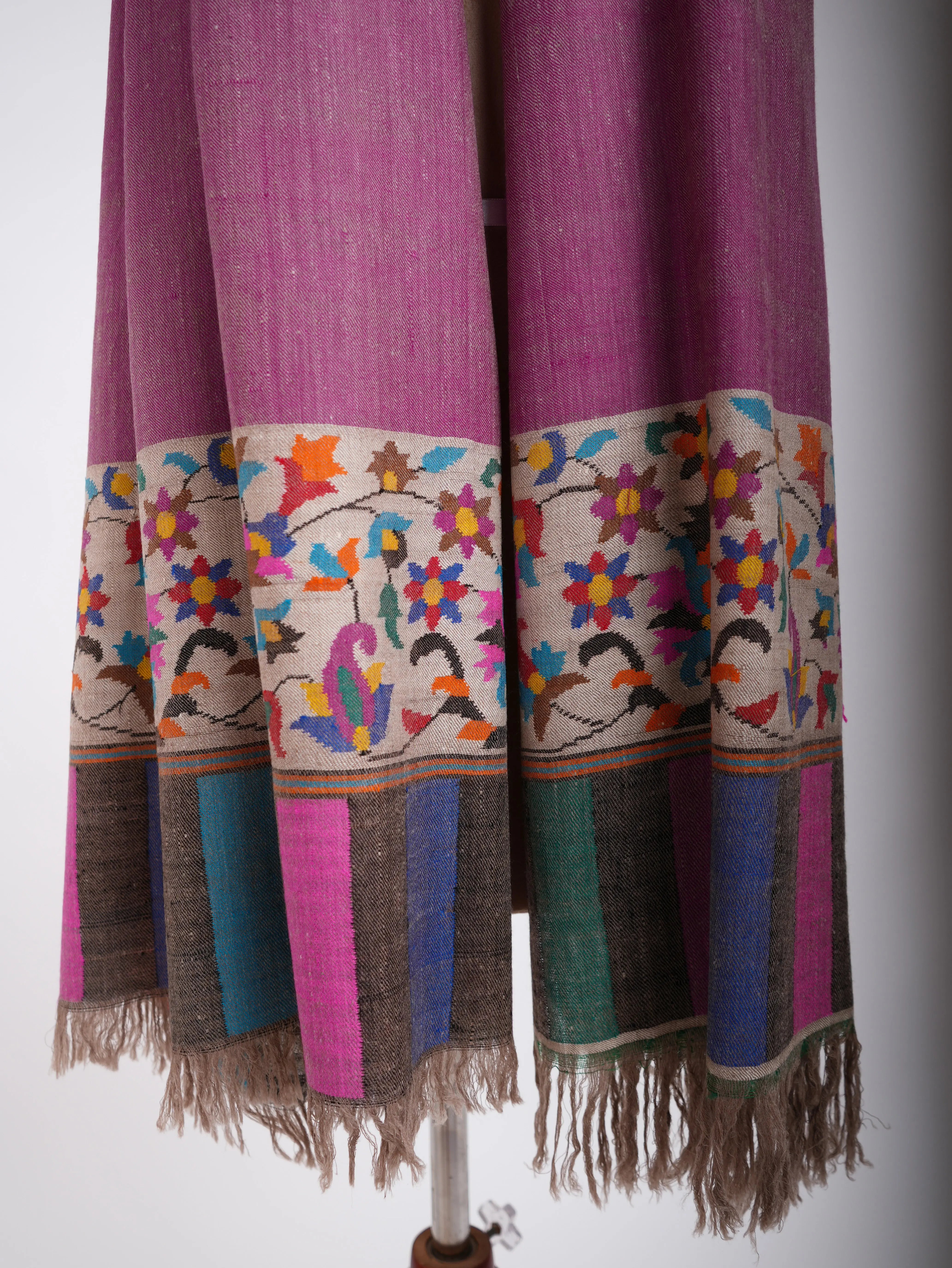 Purple Kani Weave Palla Cashmere Shawl Shahkaar