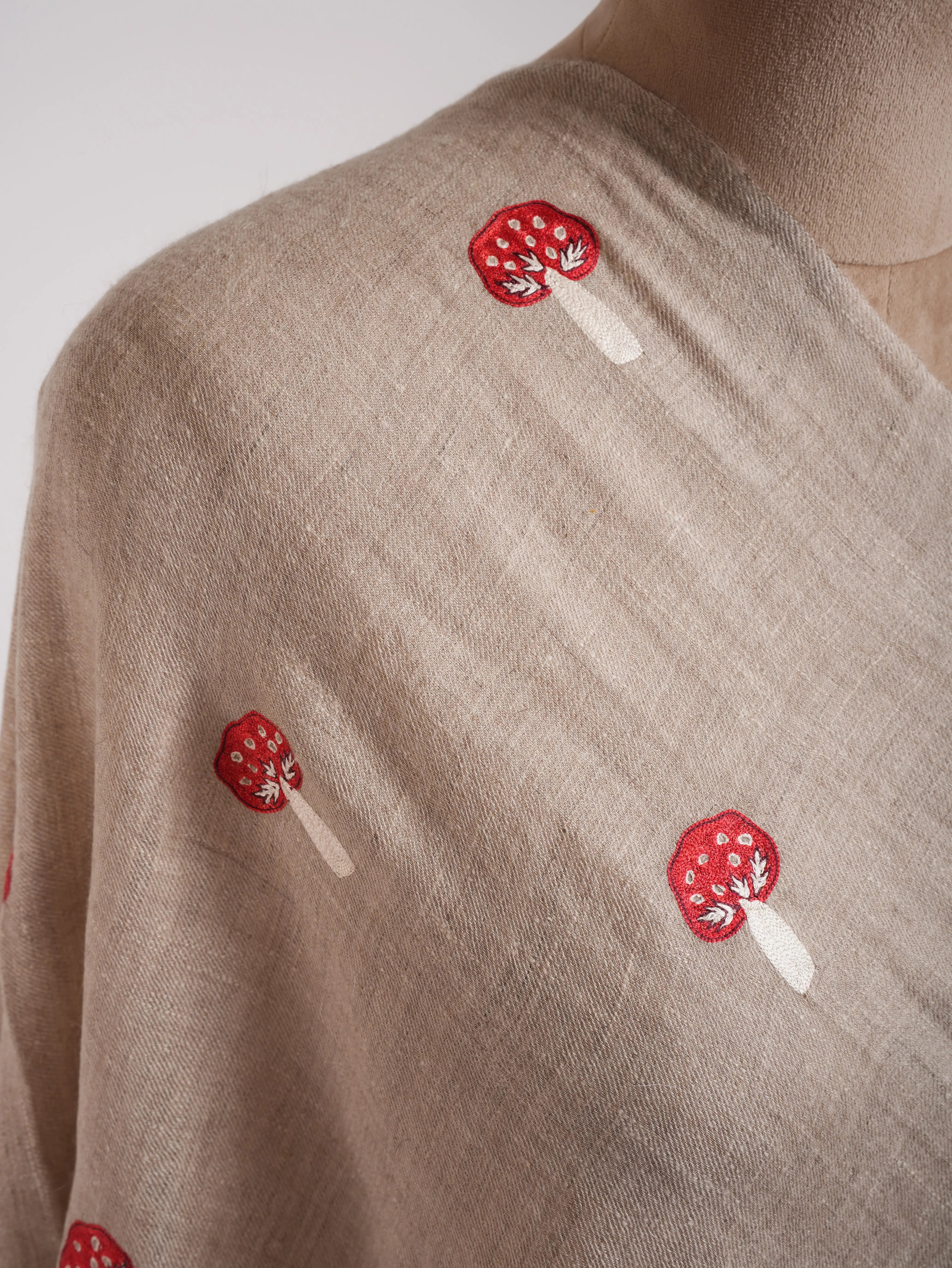 Small Mushrooms Cashmere Scarf - SHERIDAN Shahkaar