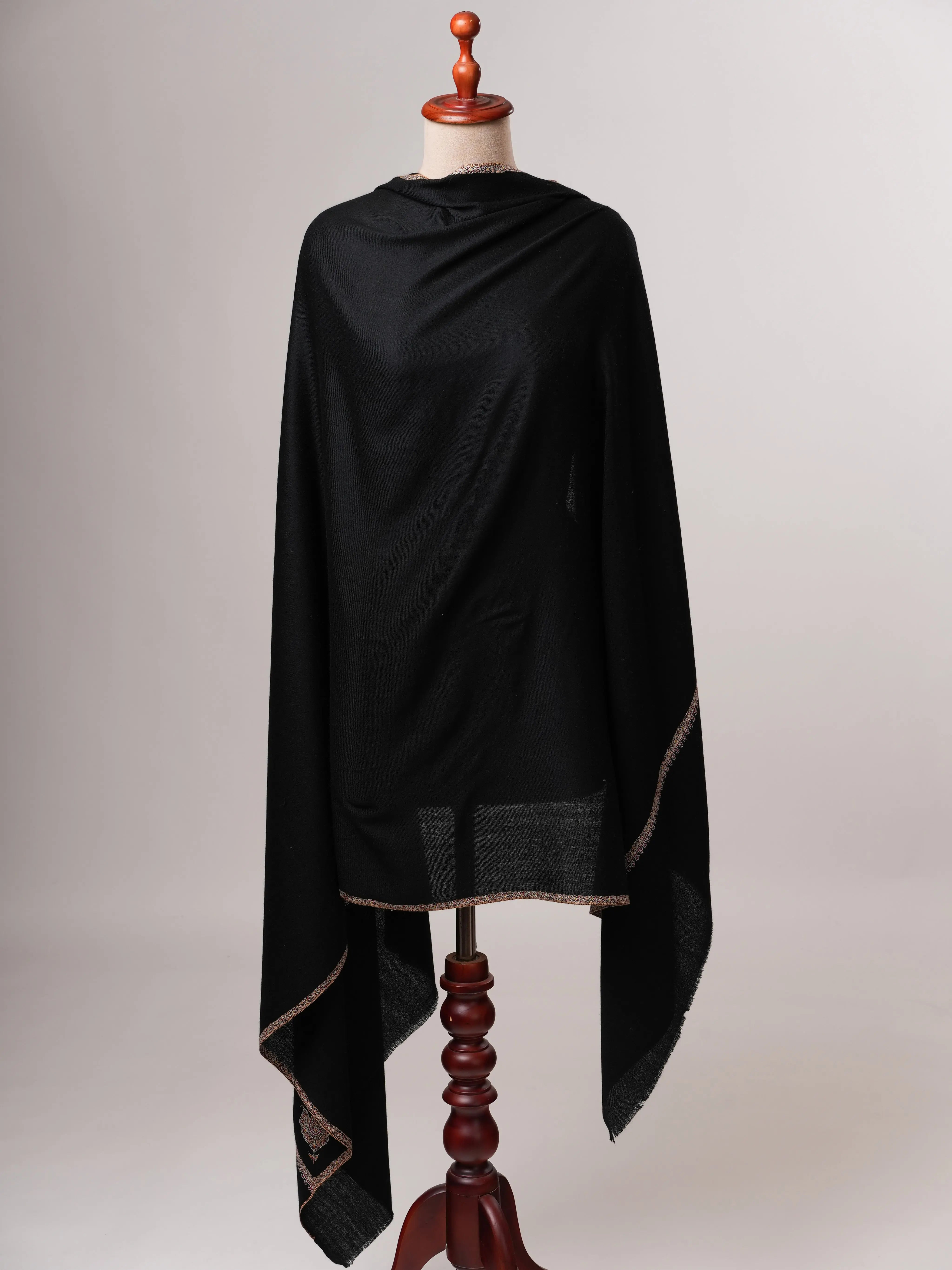 Soft Kashmiri Cashmere Scarf Featuring Fine Bail Handwork Shahkaar