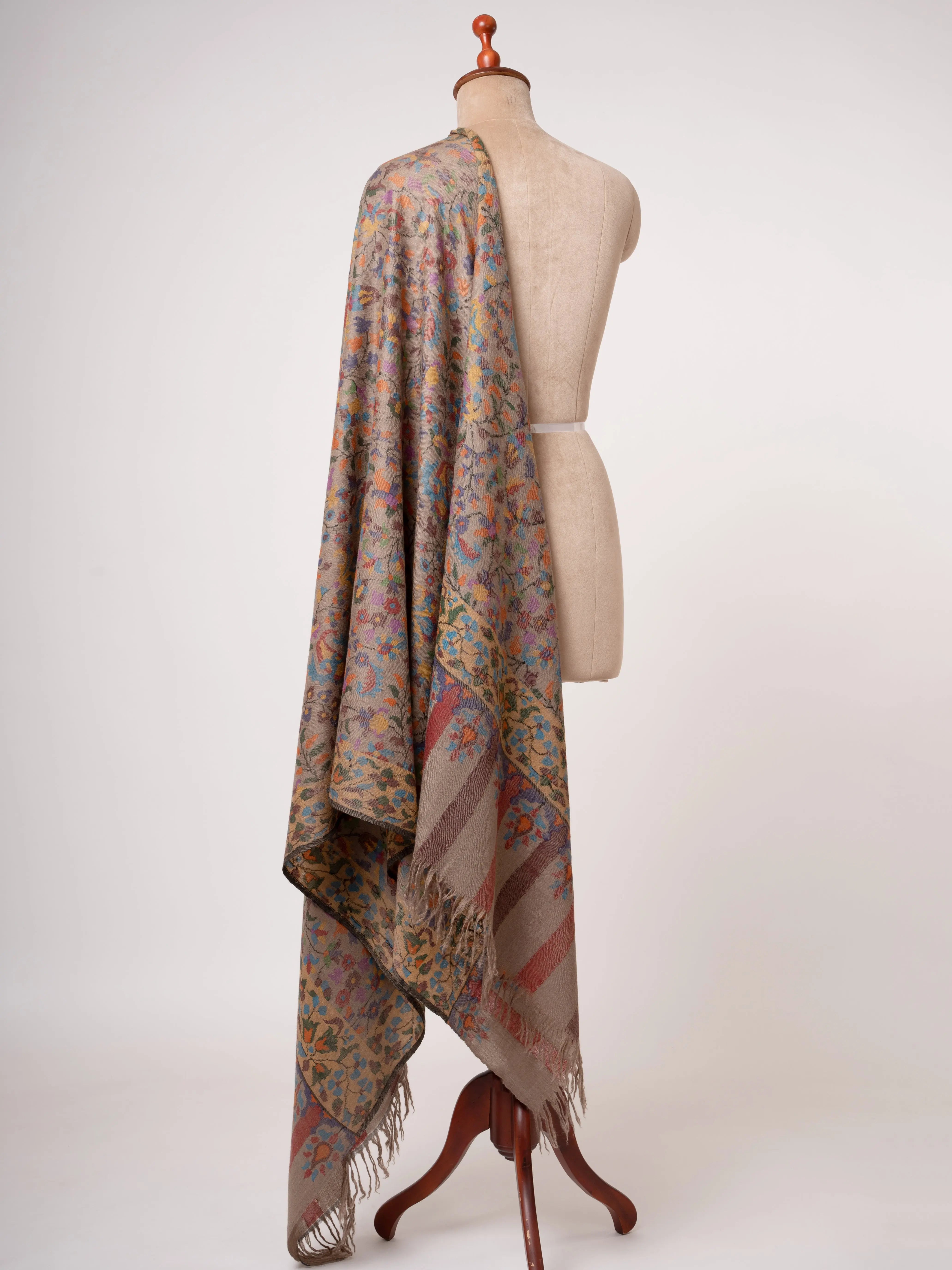 Toosh Color Kani Pashmina Shawl with Intricate Handwoven Motifs Shahkaar