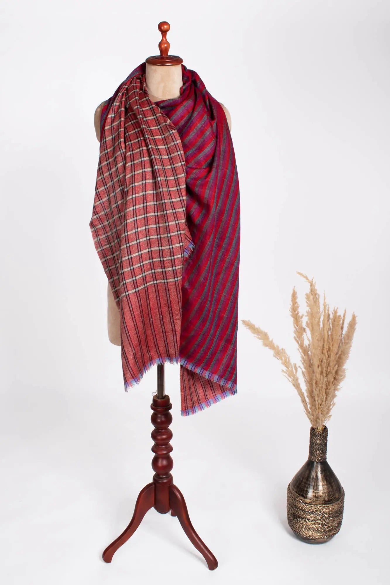 Two Leaves Dual Shade Pashmina Shawl - CLIFTON Shahkaar
