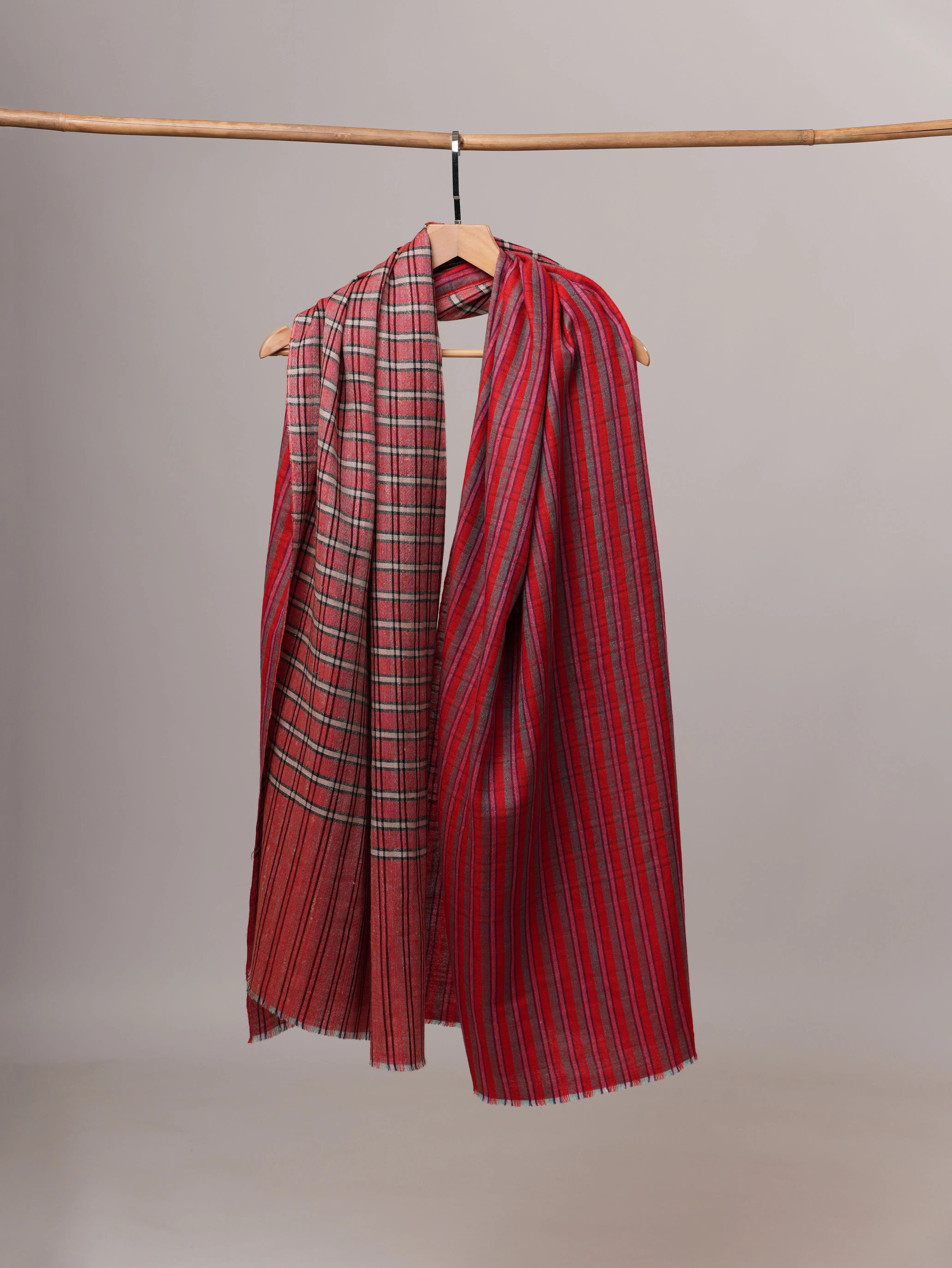 Two Leaves Dual Shade Pashmina Shawl - CLIFTON Shahkaar