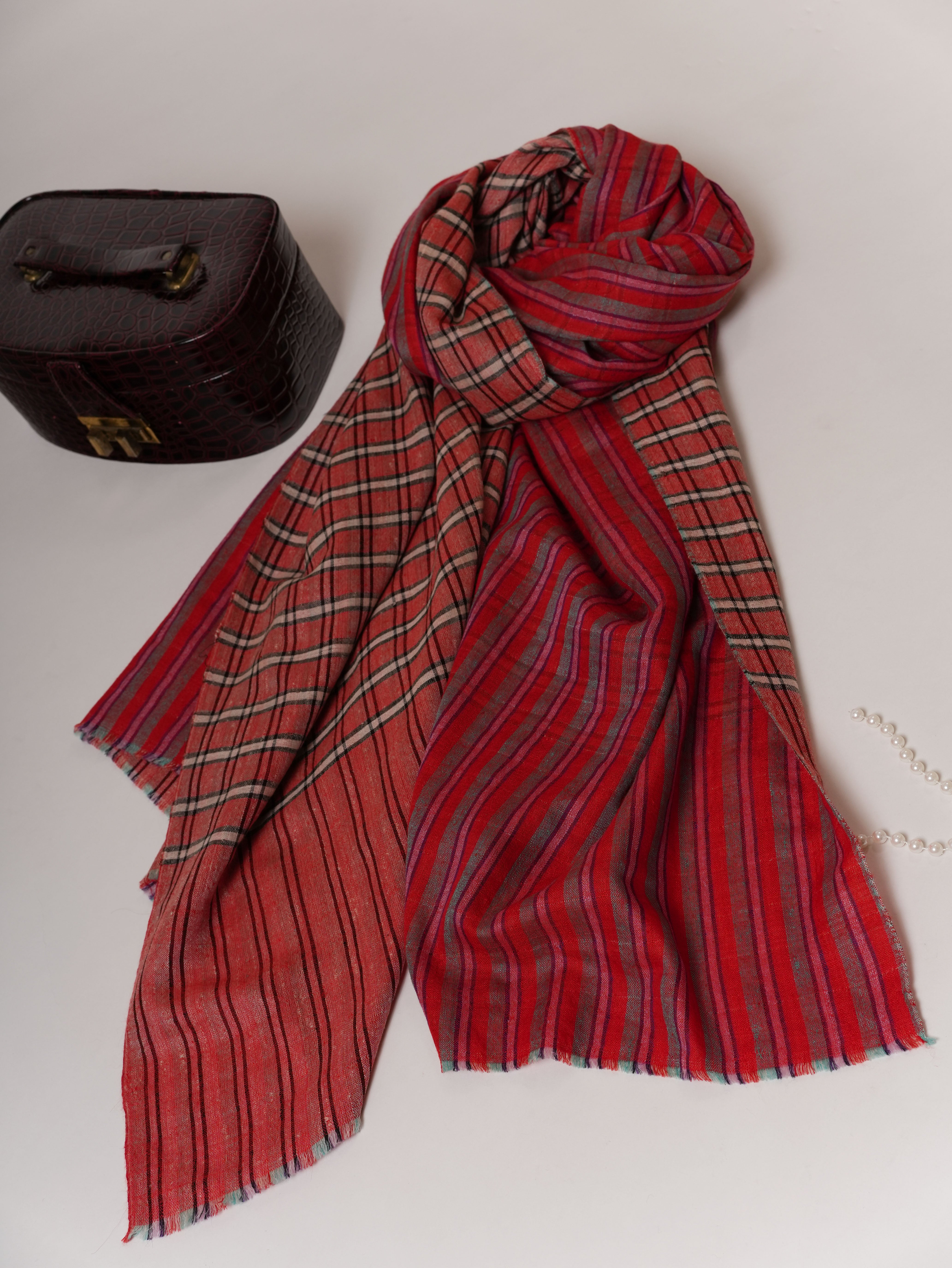 Two Leaves Dual Shade Pashmina Shawl - CLIFTON Shahkaar