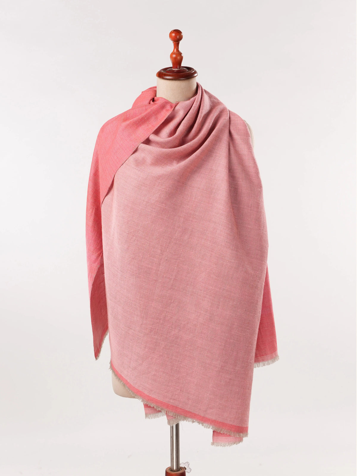 Peach Dual Shade Lightweight Handwoven Pashmina Shawl