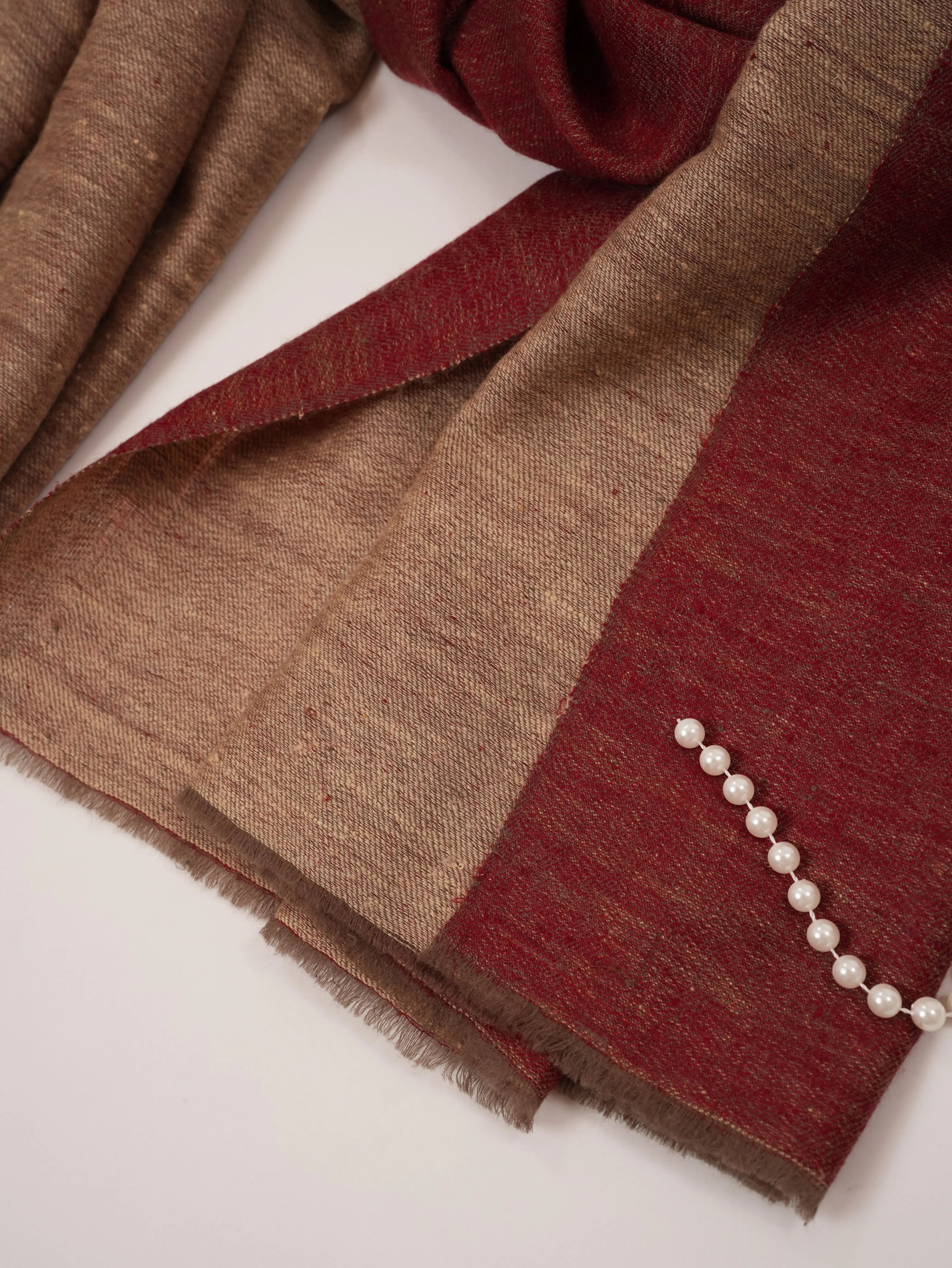 Dual Shade Handspun Handwoven Kashmiri Contemporary Pashmina Shawl Shahkaar.com