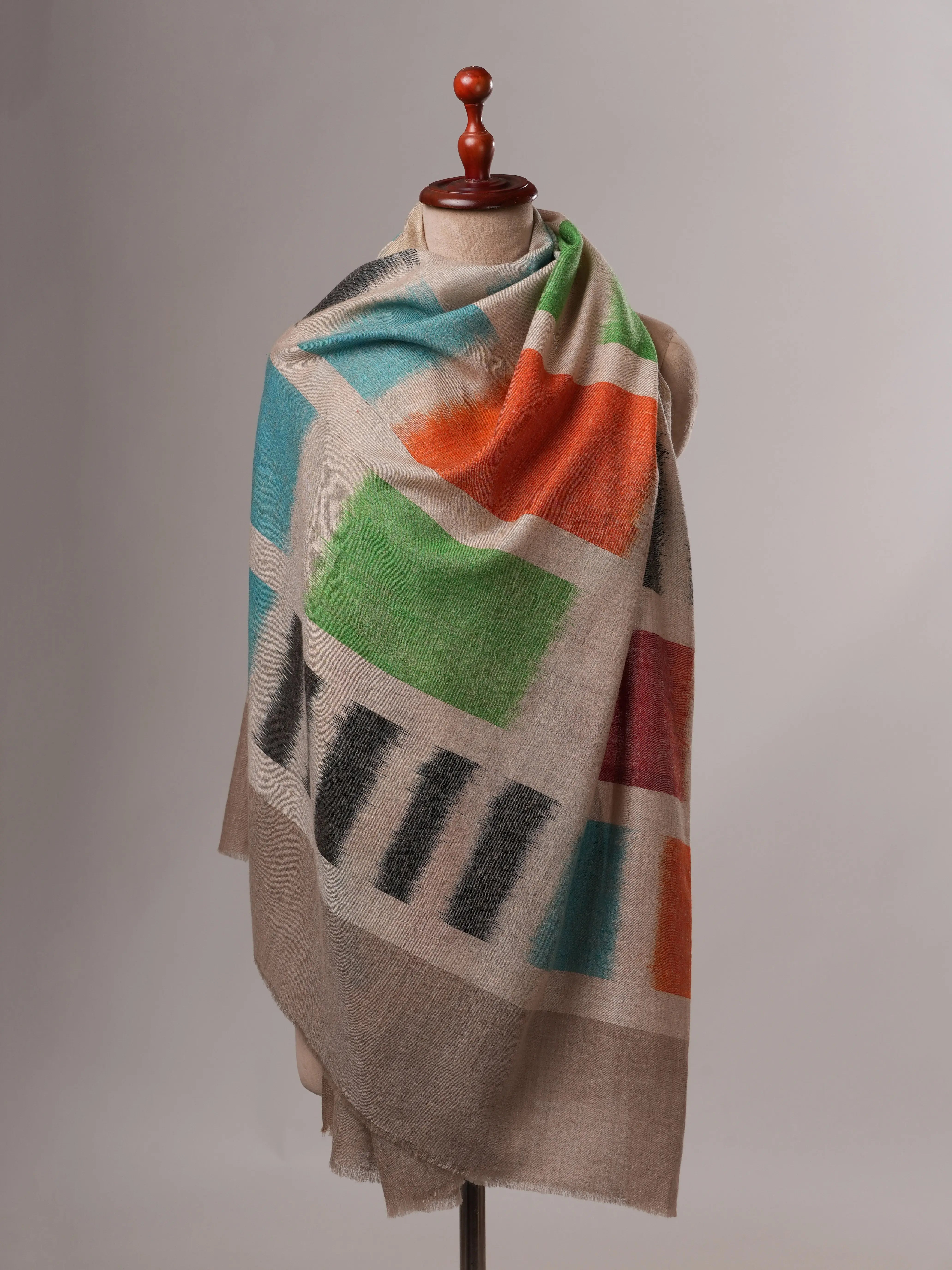 El Dokuması İkat Tüyü Soft Otantik Paşmina Şal