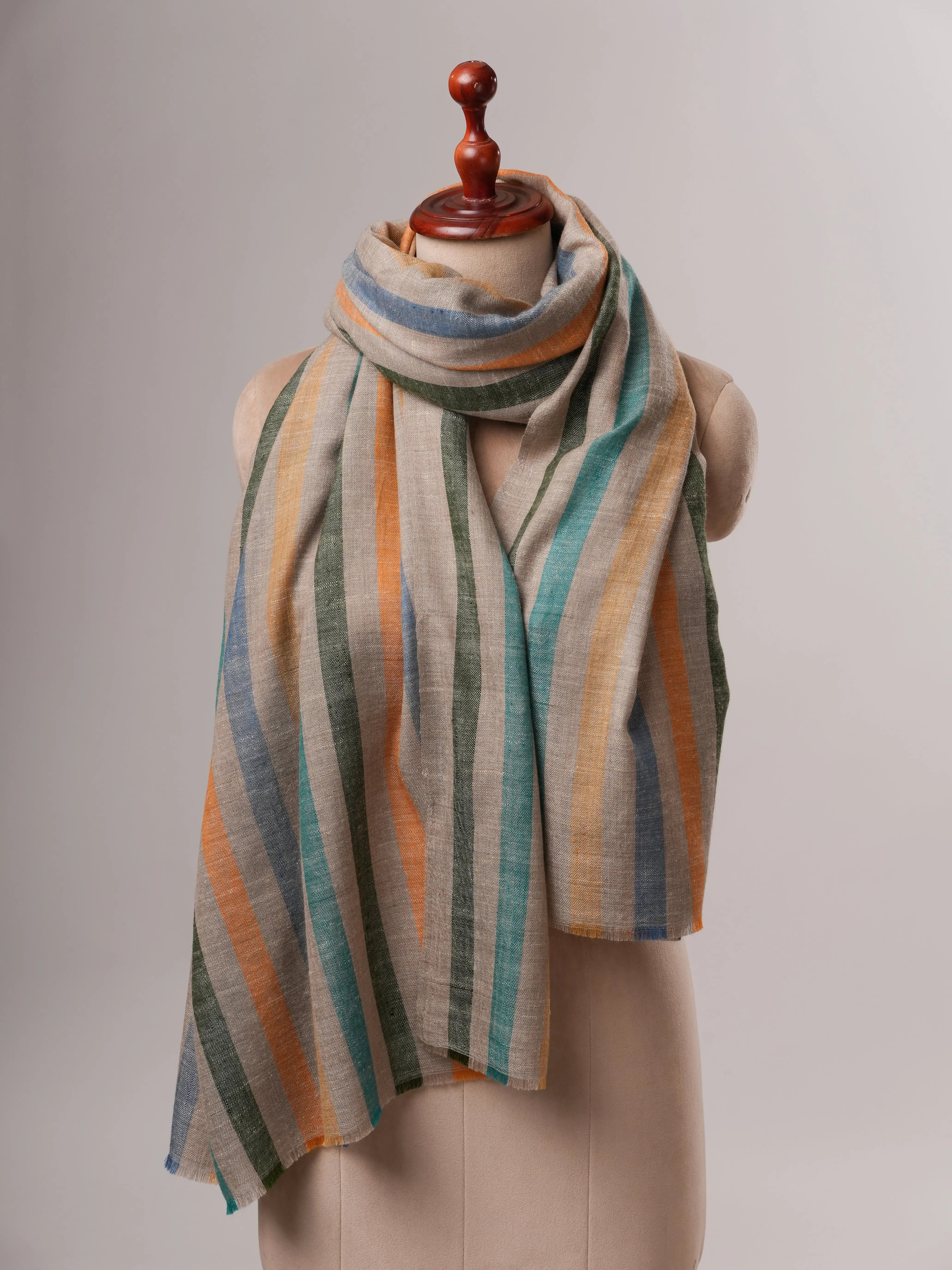 Baby Soft Black Handloom Pashmina Shawl with Red End Detailing Shahkaar