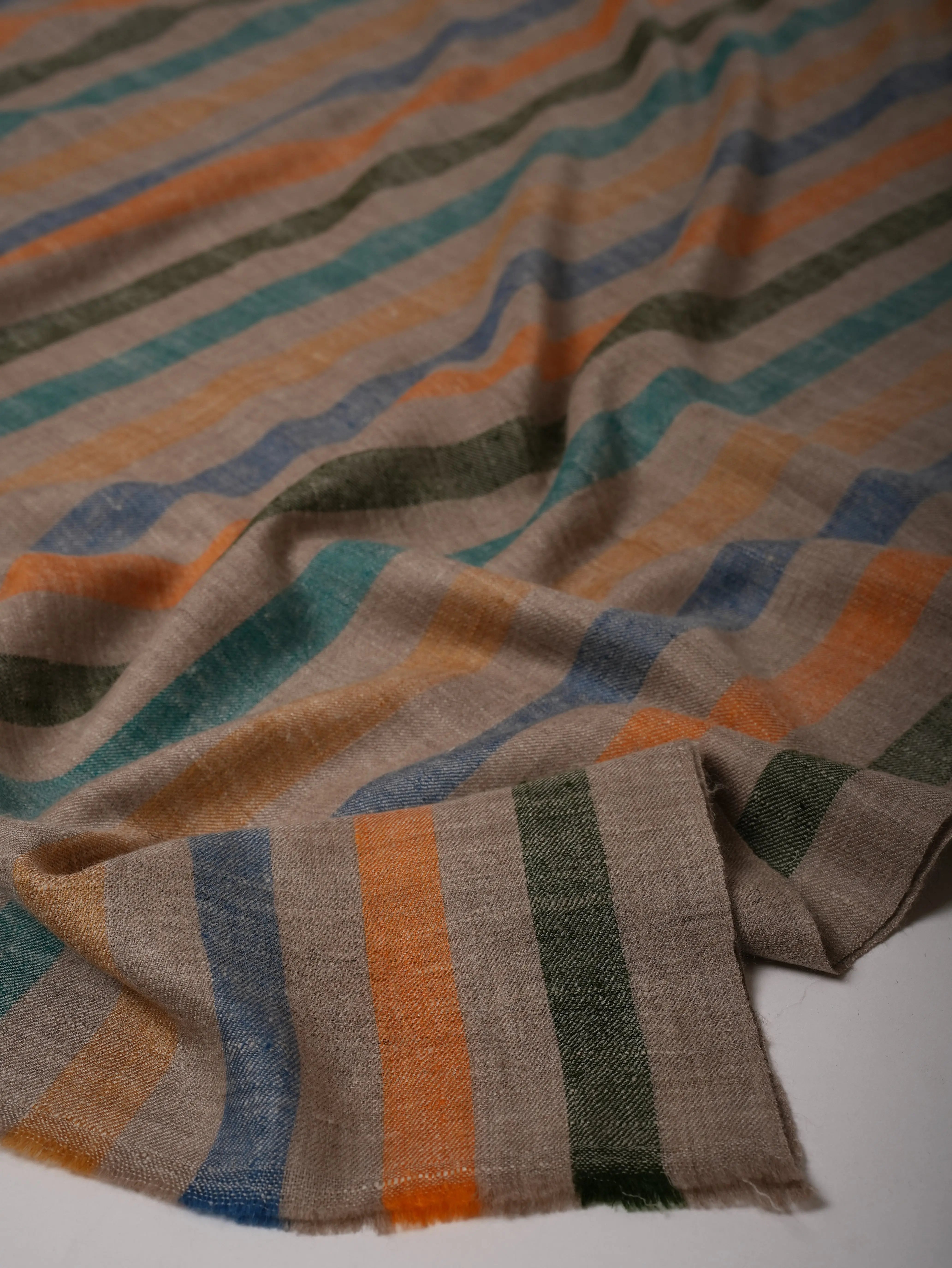 Baby Soft Black Handloom Pashmina Shawl with Red End Detailing Shahkaar