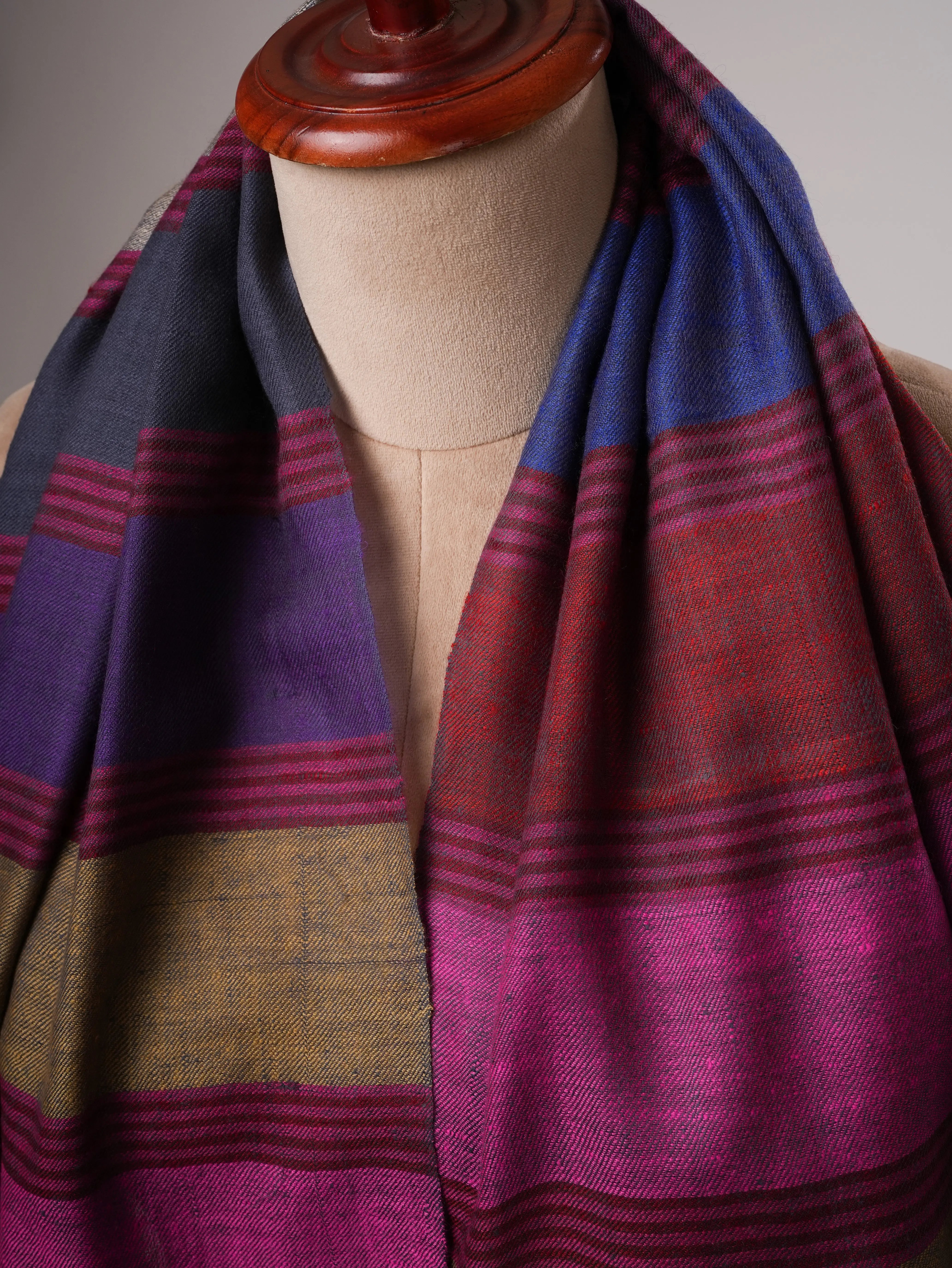 Featherlight Premium Striped Pashmina Shawl Shahkaar