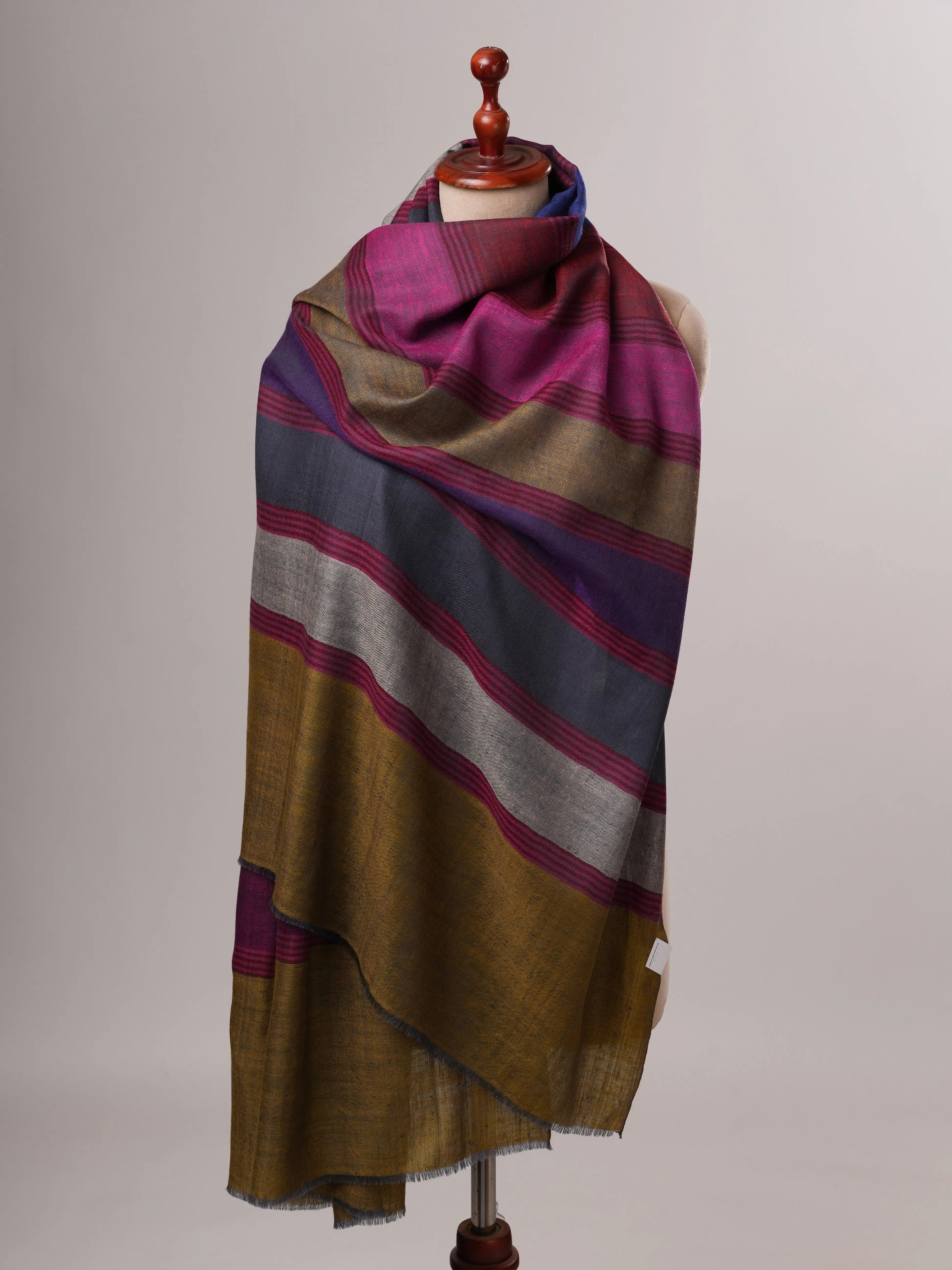 Featherlight Premium Striped Pashmina Shawl Shahkaar