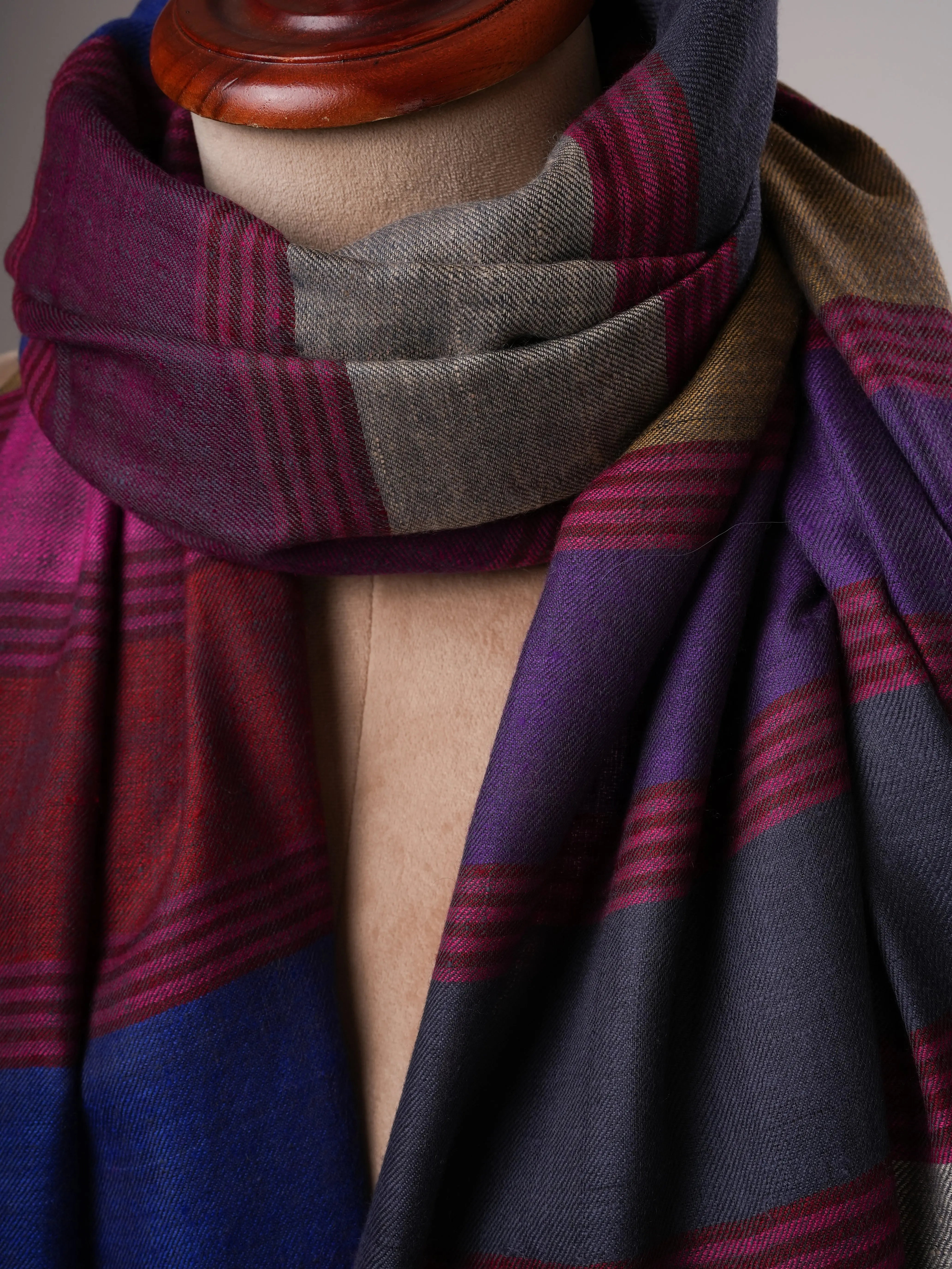 Featherlight Premium Striped Pashmina Shawl Shahkaar