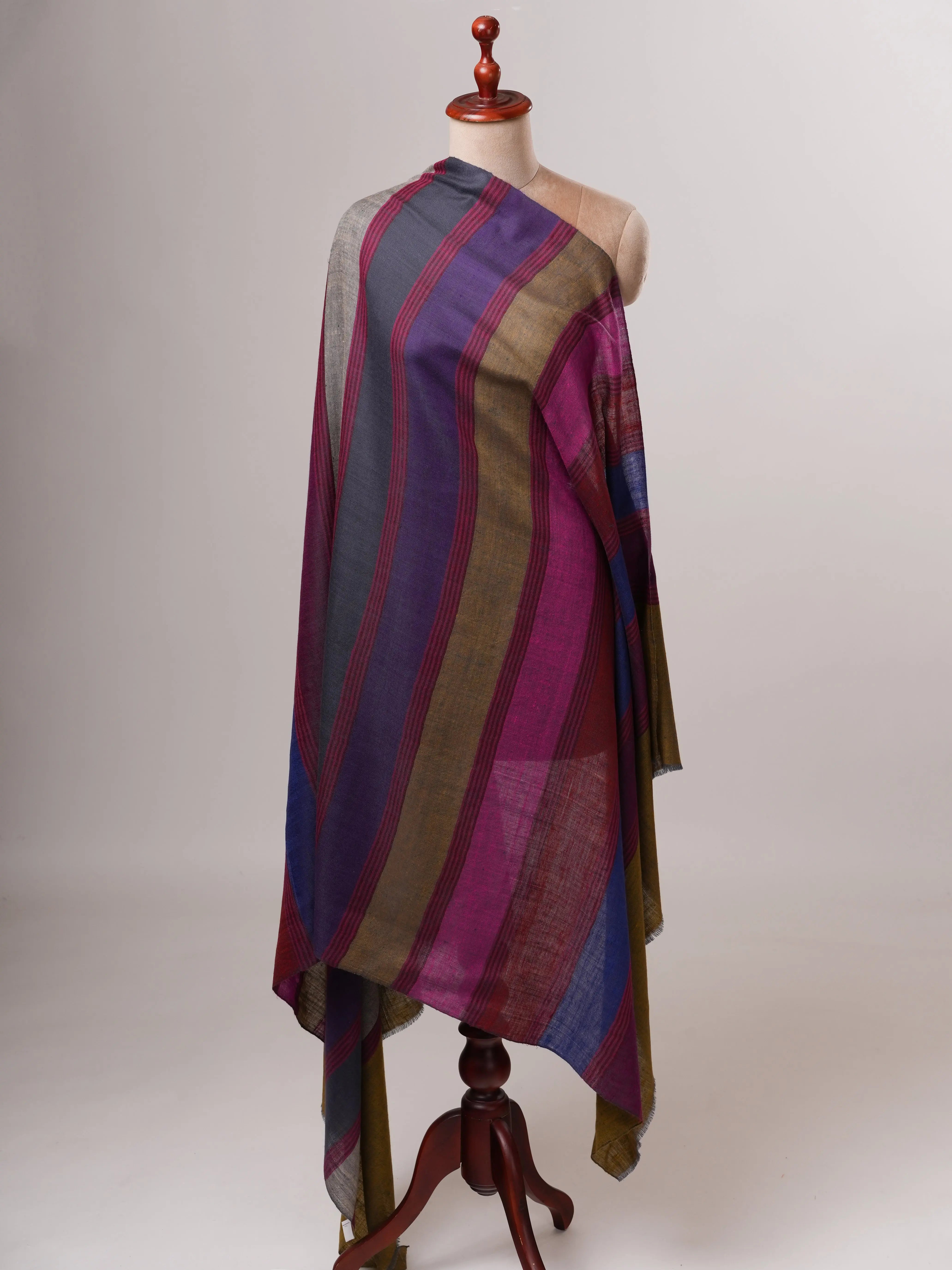 Featherlight Premium Striped Pashmina Shawl Shahkaar