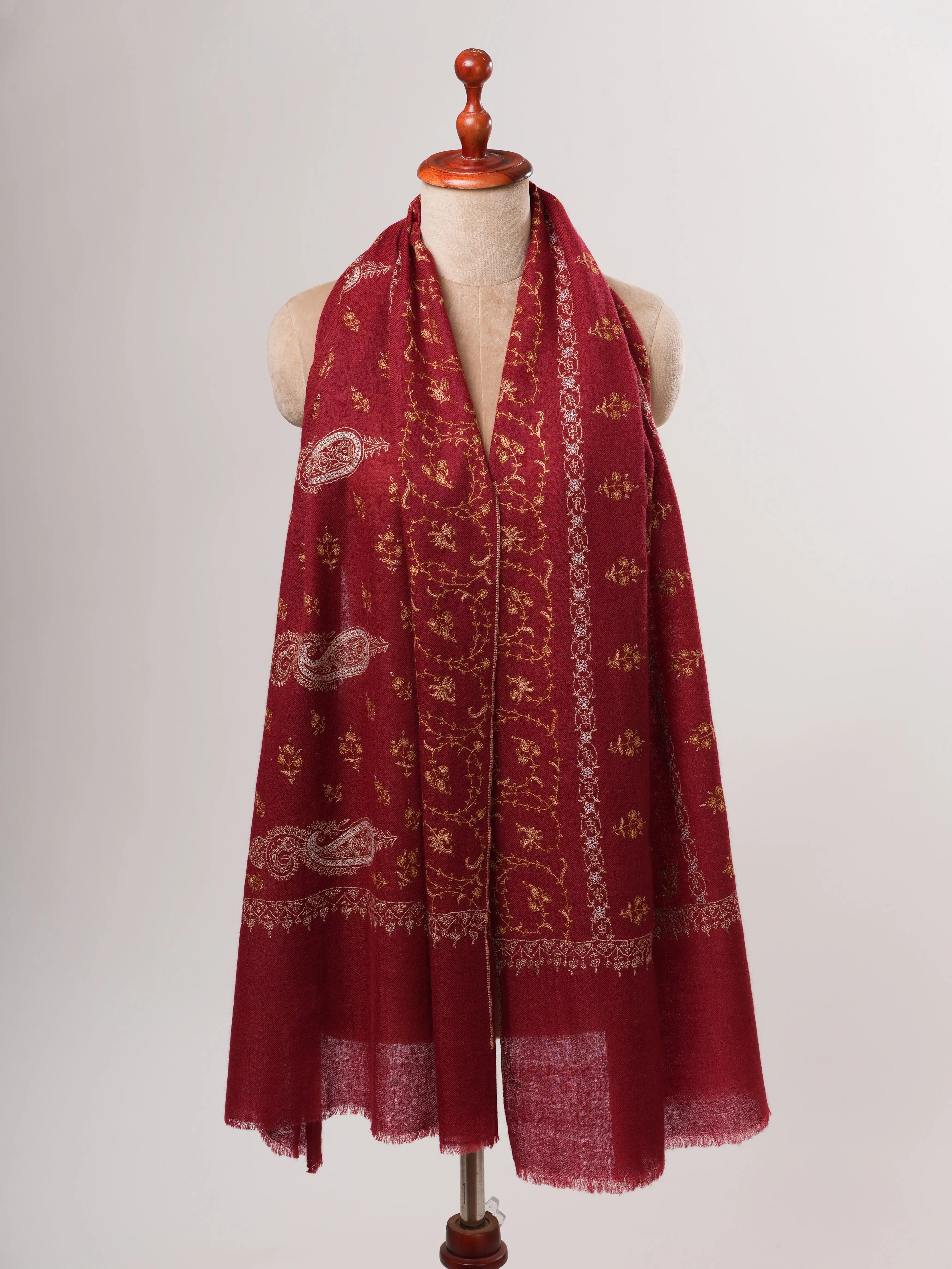 Baby Soft Cashmere Scarf – Hand Embroidered Detailing Shahkaar