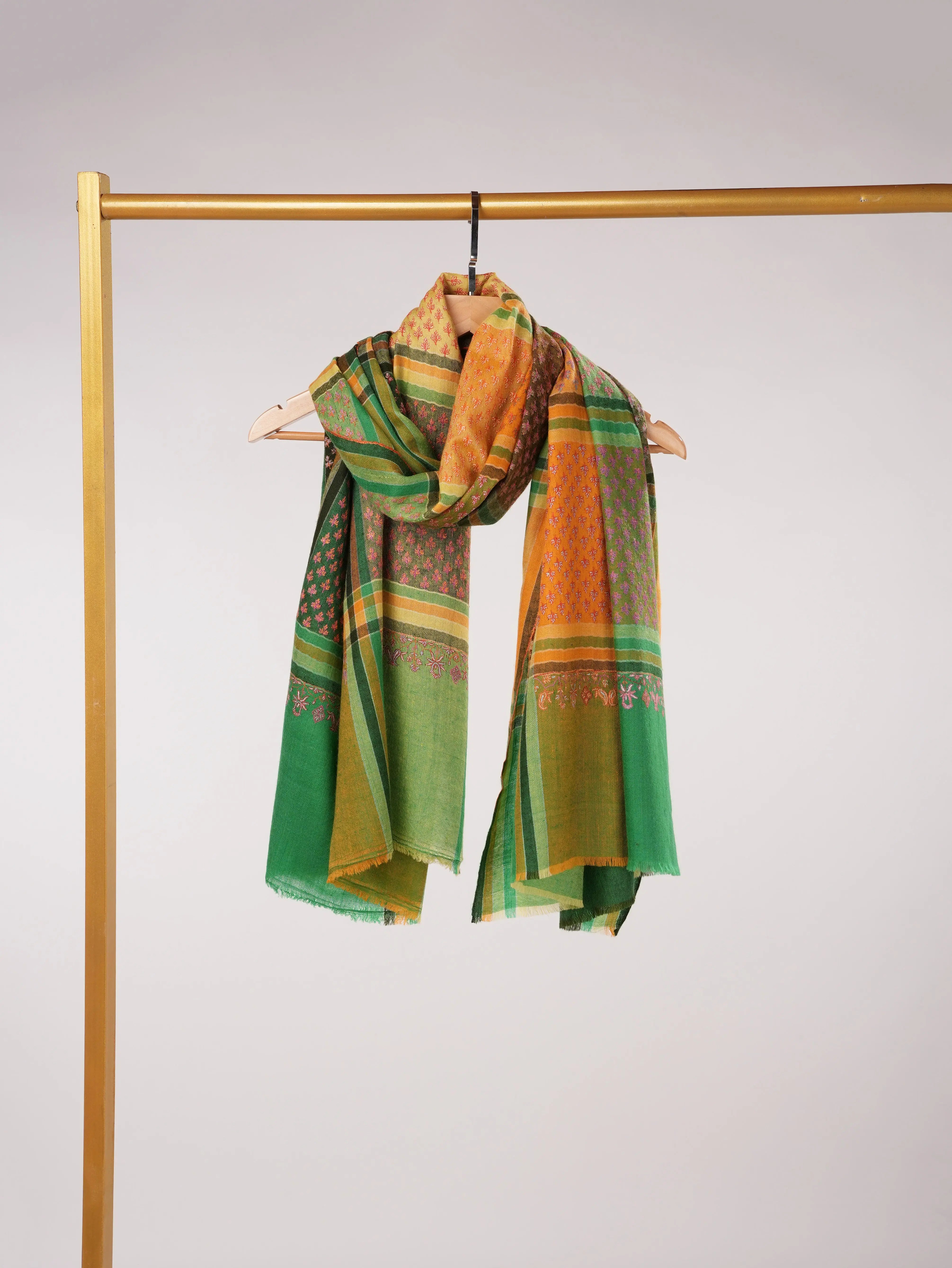 Handembroidered Handwoven Baby Soft Pure Pashmina Shawl Shahkaar.com