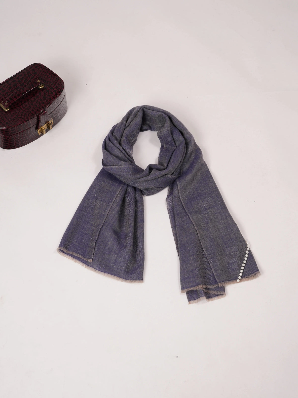 Cross Shade Handwoven Authentic Cashmere Scarf