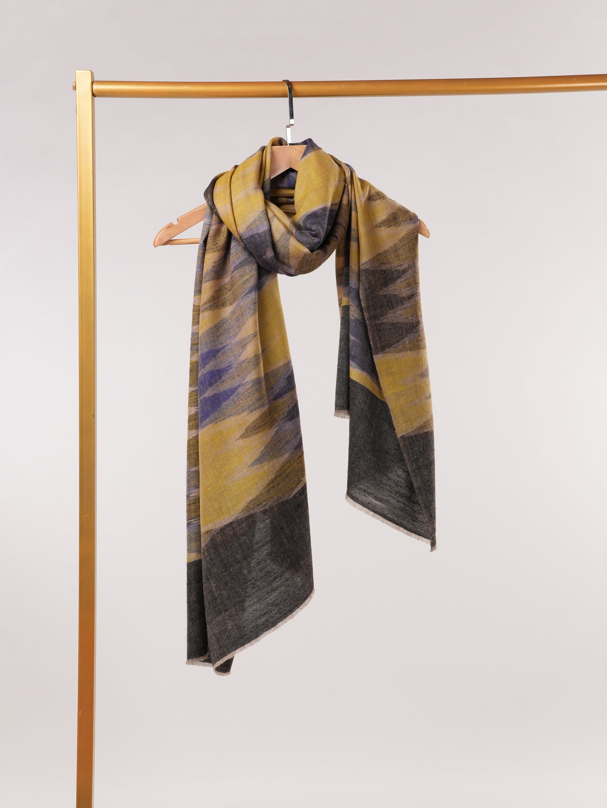 Xale Pashmina Ikat Pure leve feito à mão artesanal