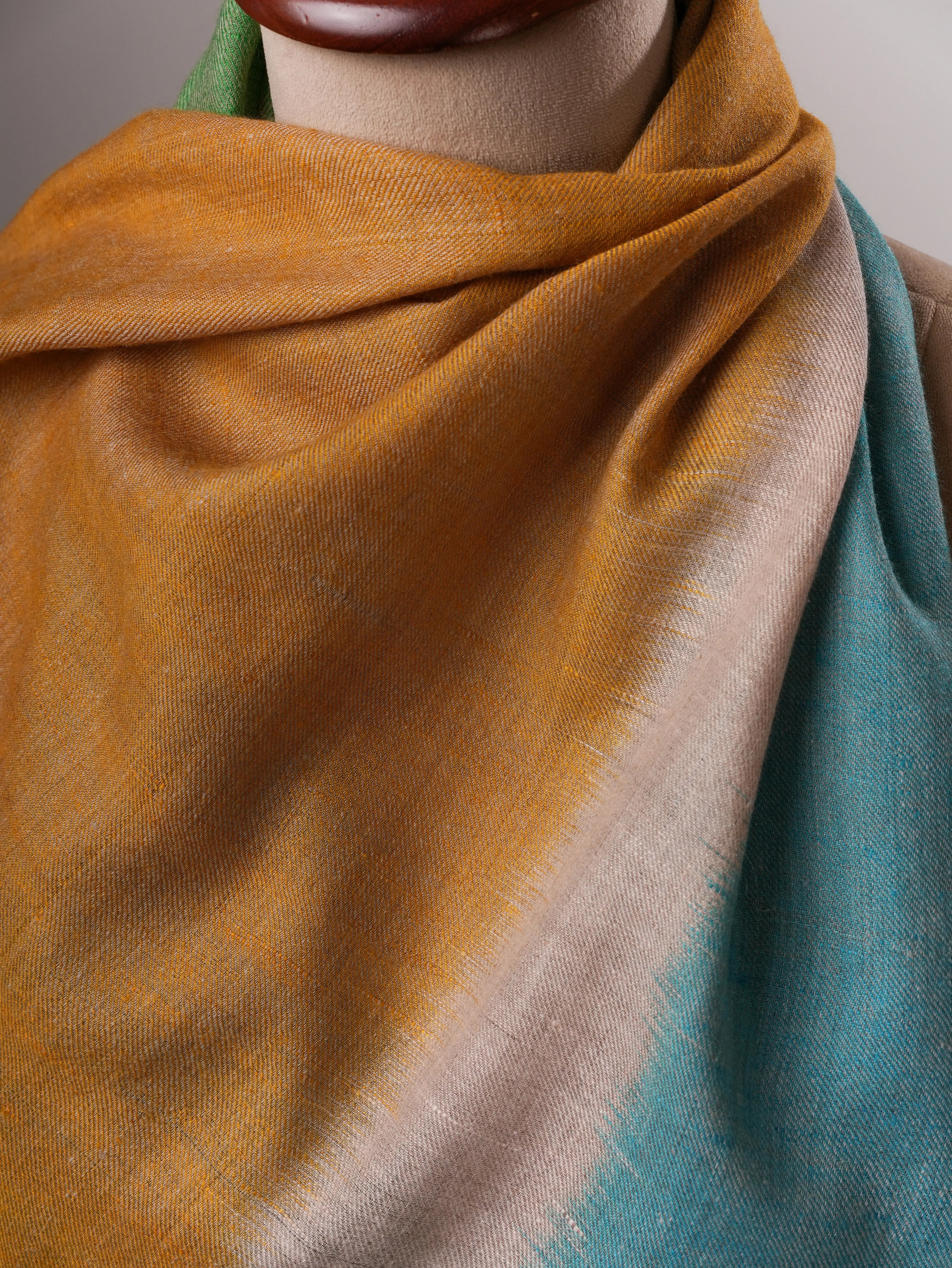 Handloomed Featherlight Baby Soft Ikat Pashmina Wrap Shahkaar