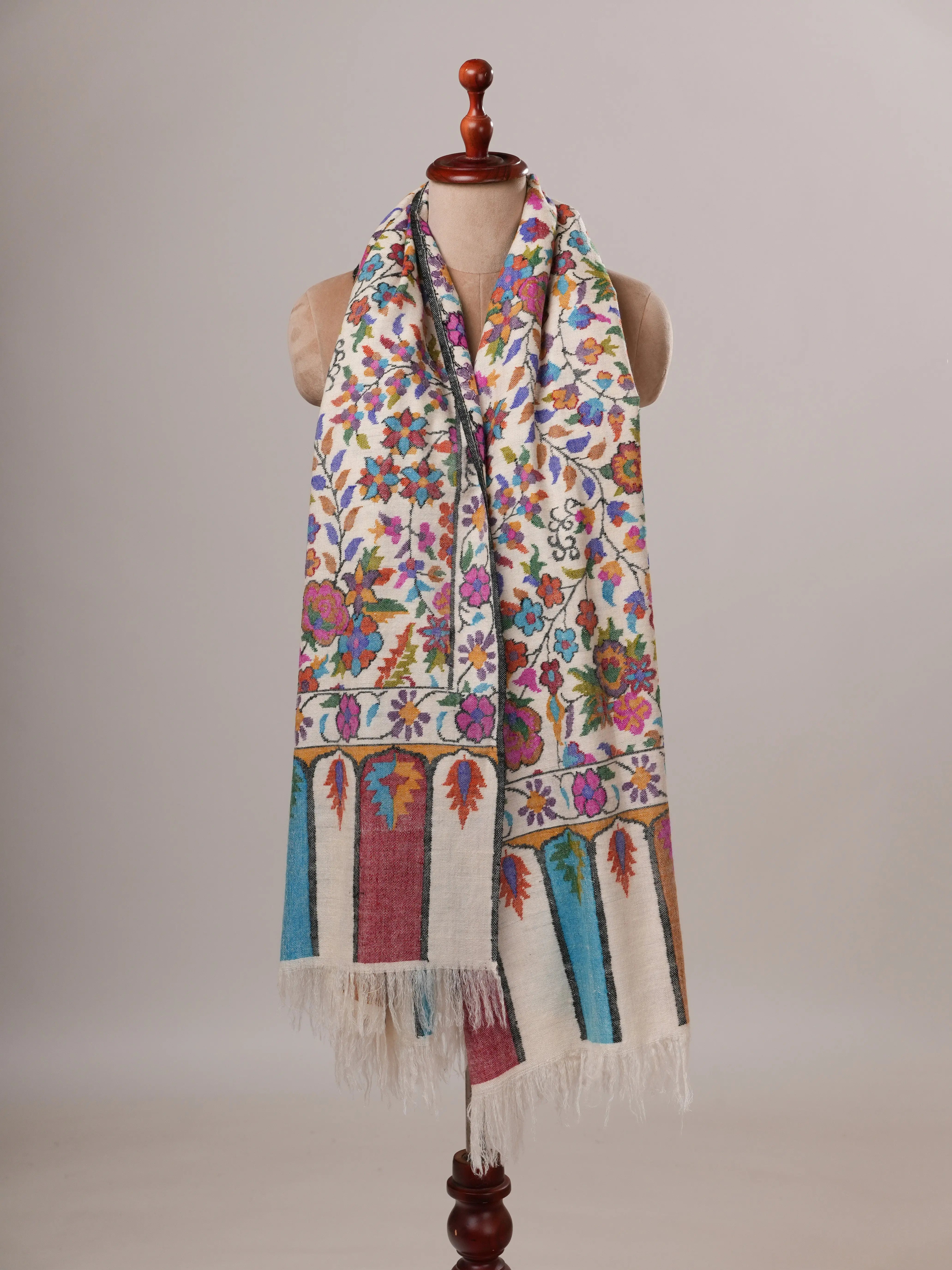 Handspun Handwoven Kani Pure Pashmina Shawl Shahkaar Global