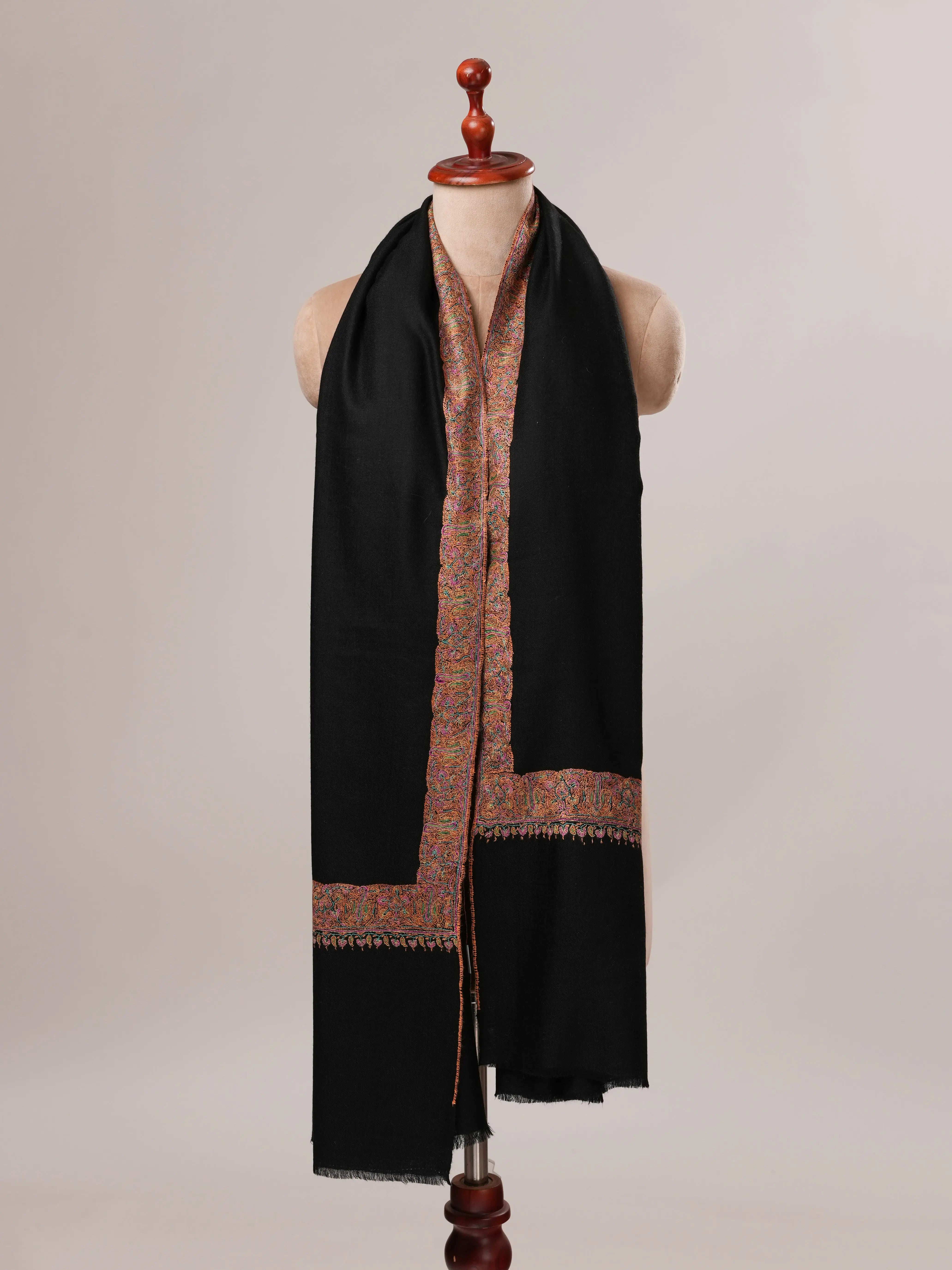 Classic Neemdaur Hand Embroidered Pure Pashmina Shawl Shahkaar.com