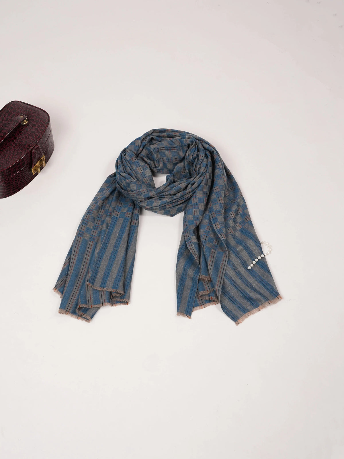 Dual Shade Weave Handwoven Genuine Pashmina Shawl