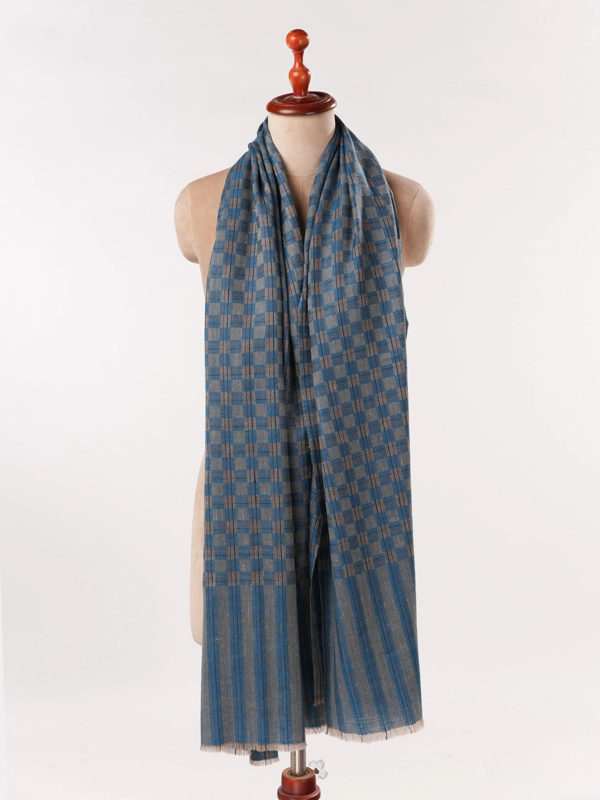 Dual Shade Weave Handwoven Genuine Pashmina Shawl