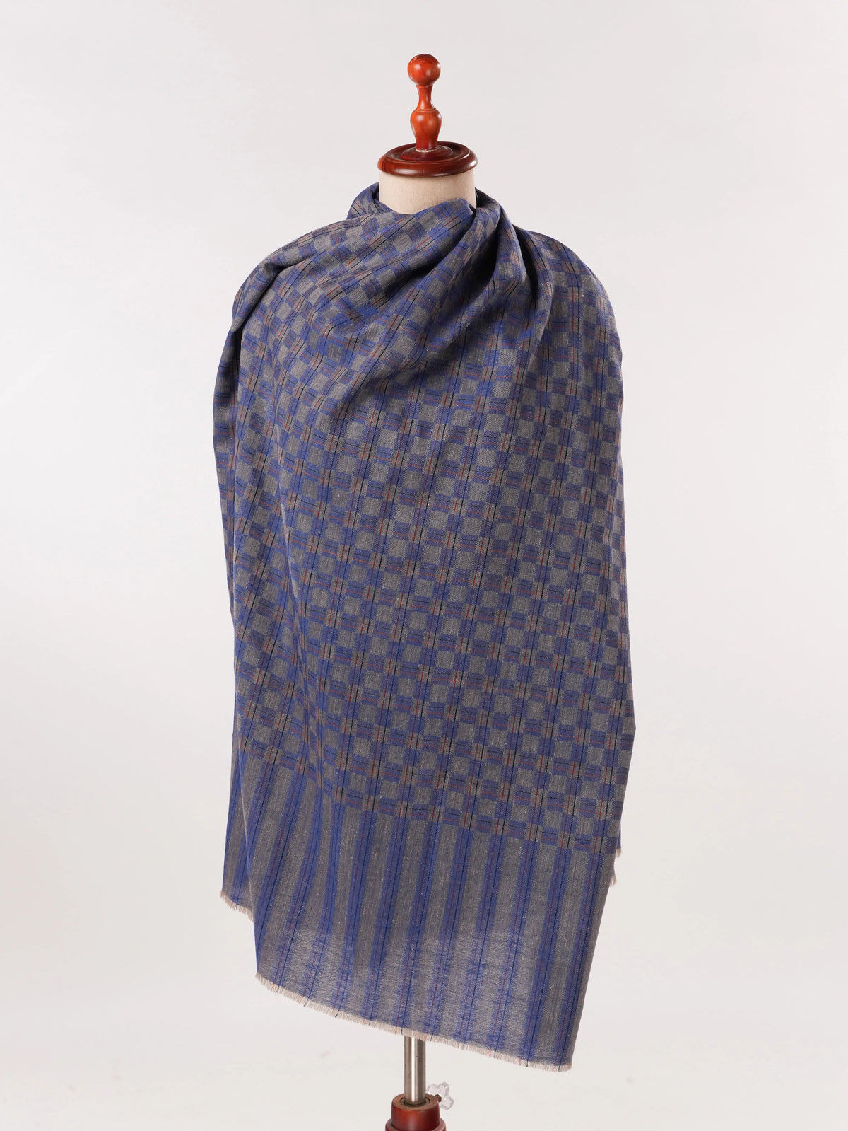 Blue Dual Shade Weave Soft Handwoven Pashmina Shawl