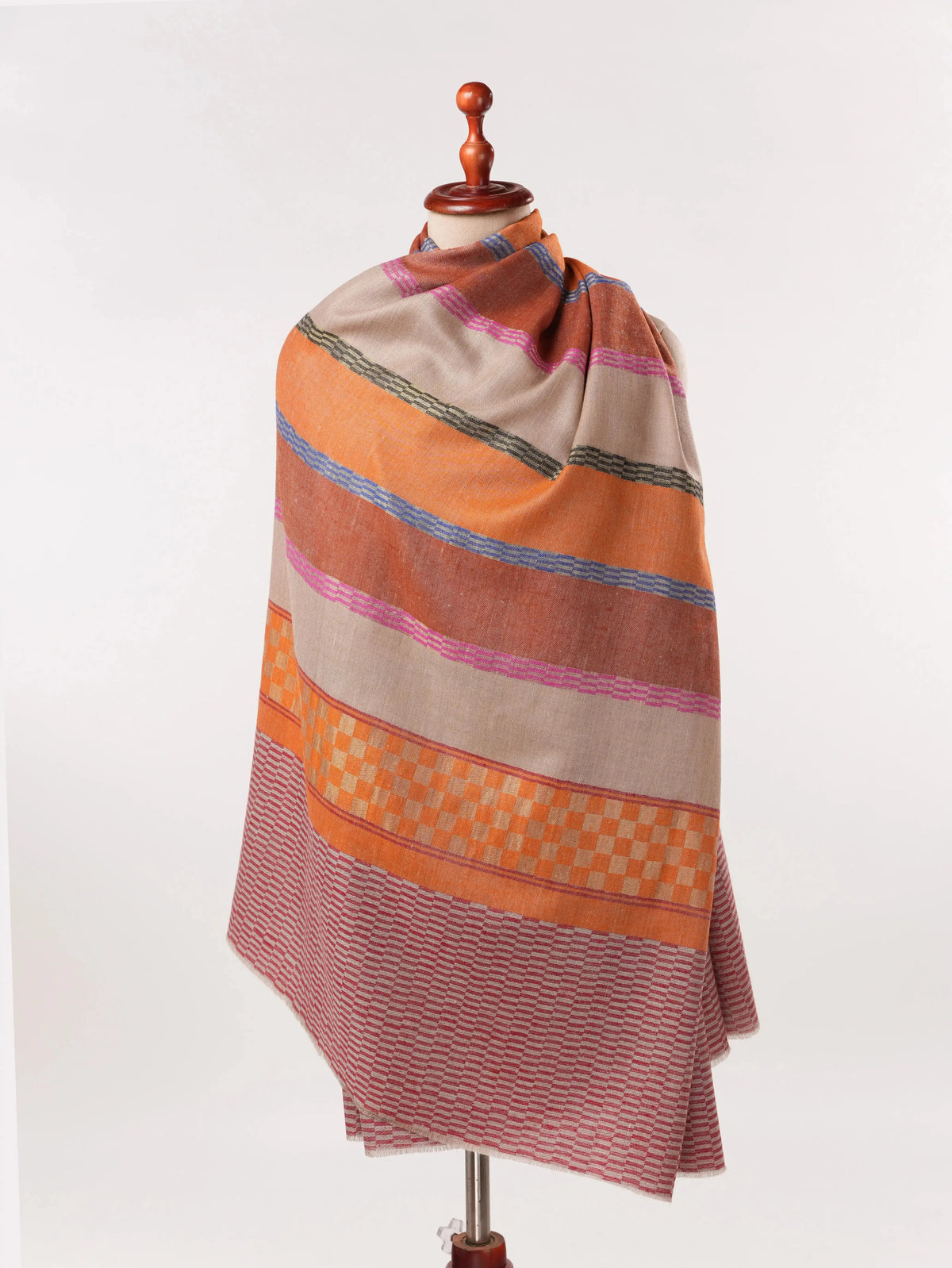 Contemporary Handwoven Authentic Pashmina Shawl