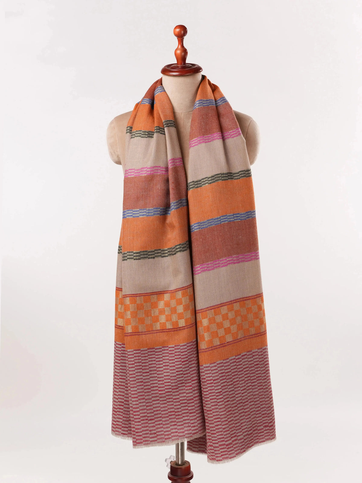 Contemporary Handwoven Authentic Pashmina Shawl