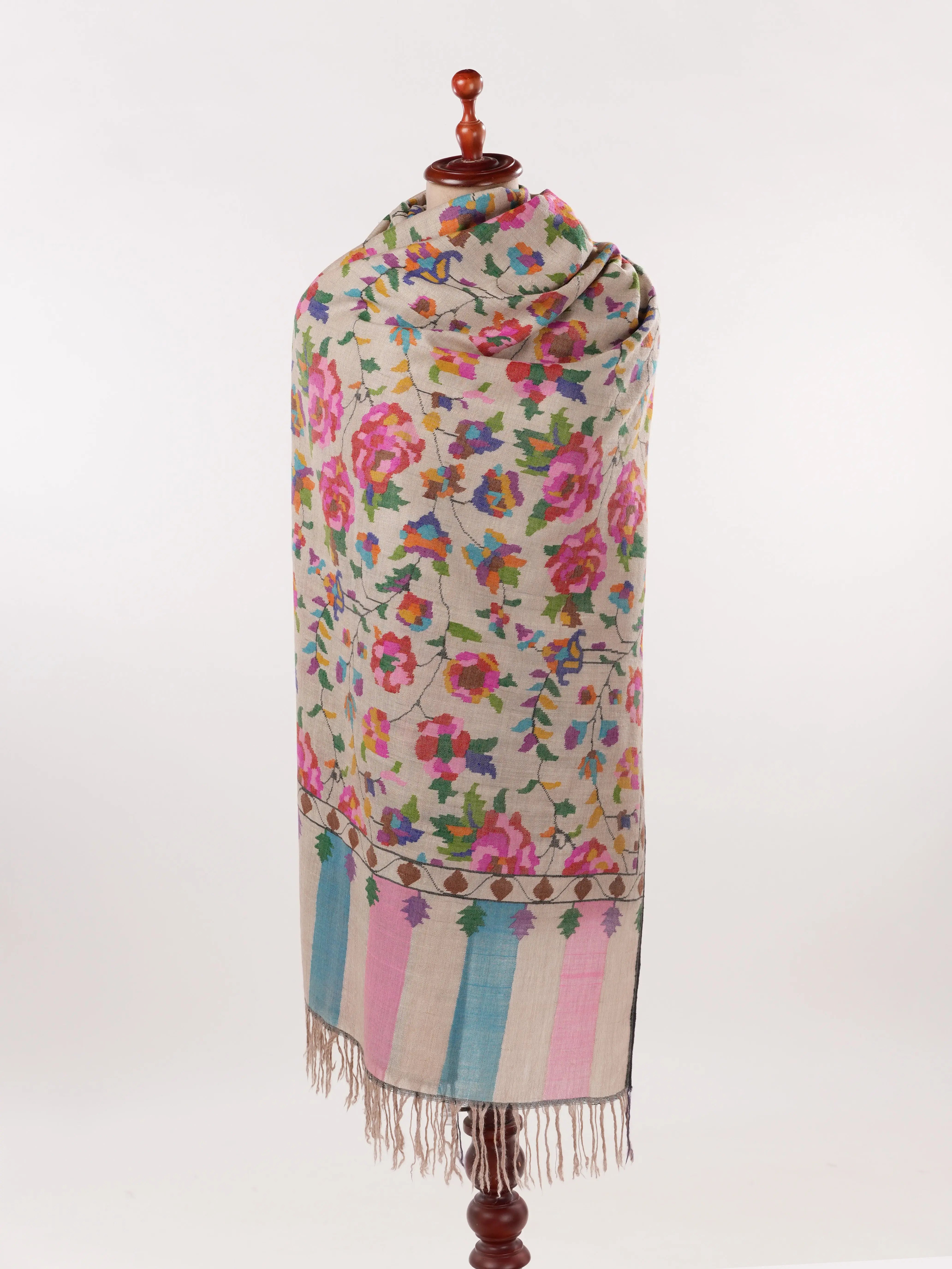 Kani Handwoven Original Pashmina Shawl for a Heritage Look Shahkaar.com