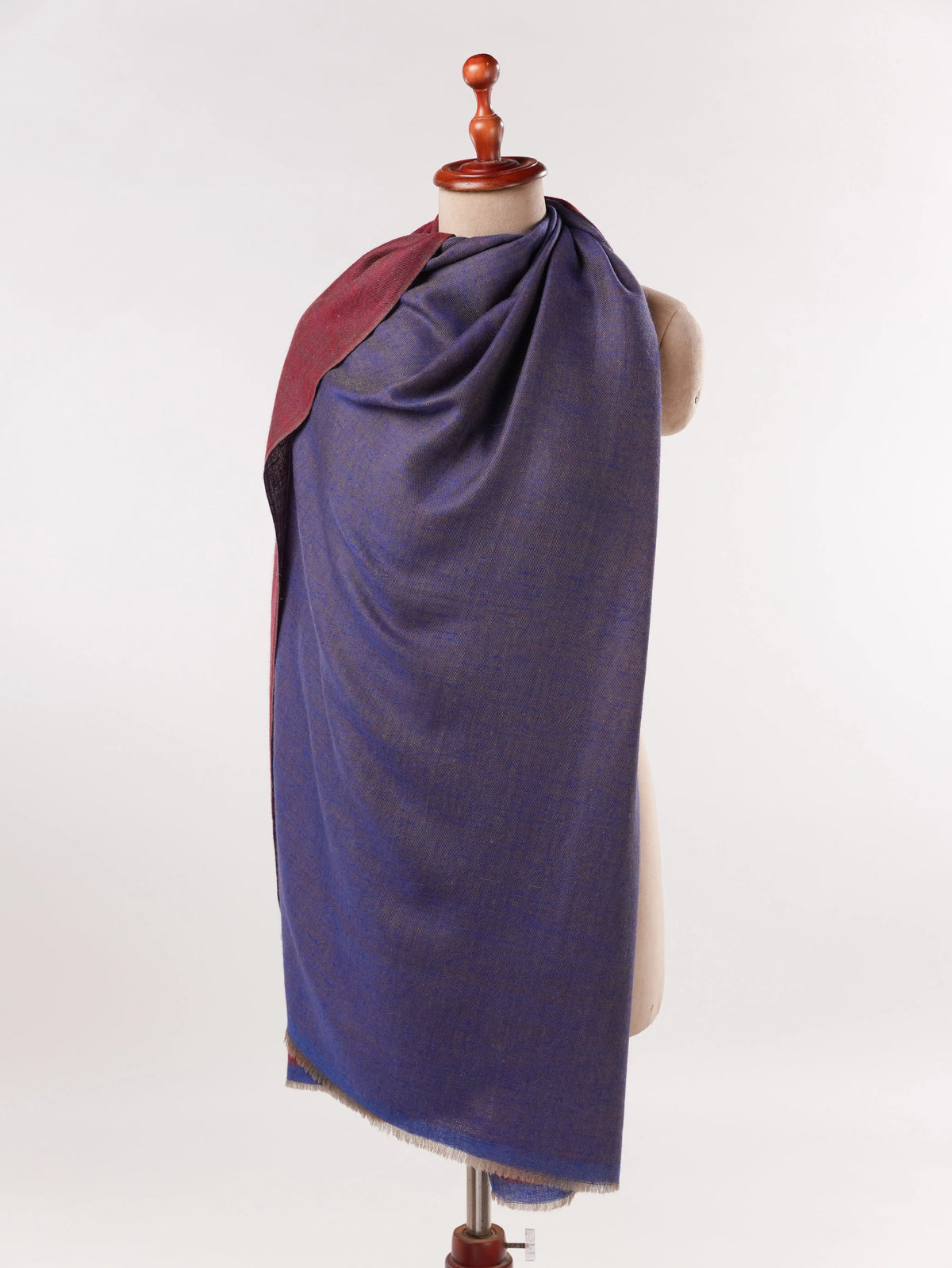 Handwoven Genuine Pashmina Shawl in a Dual Shade Design