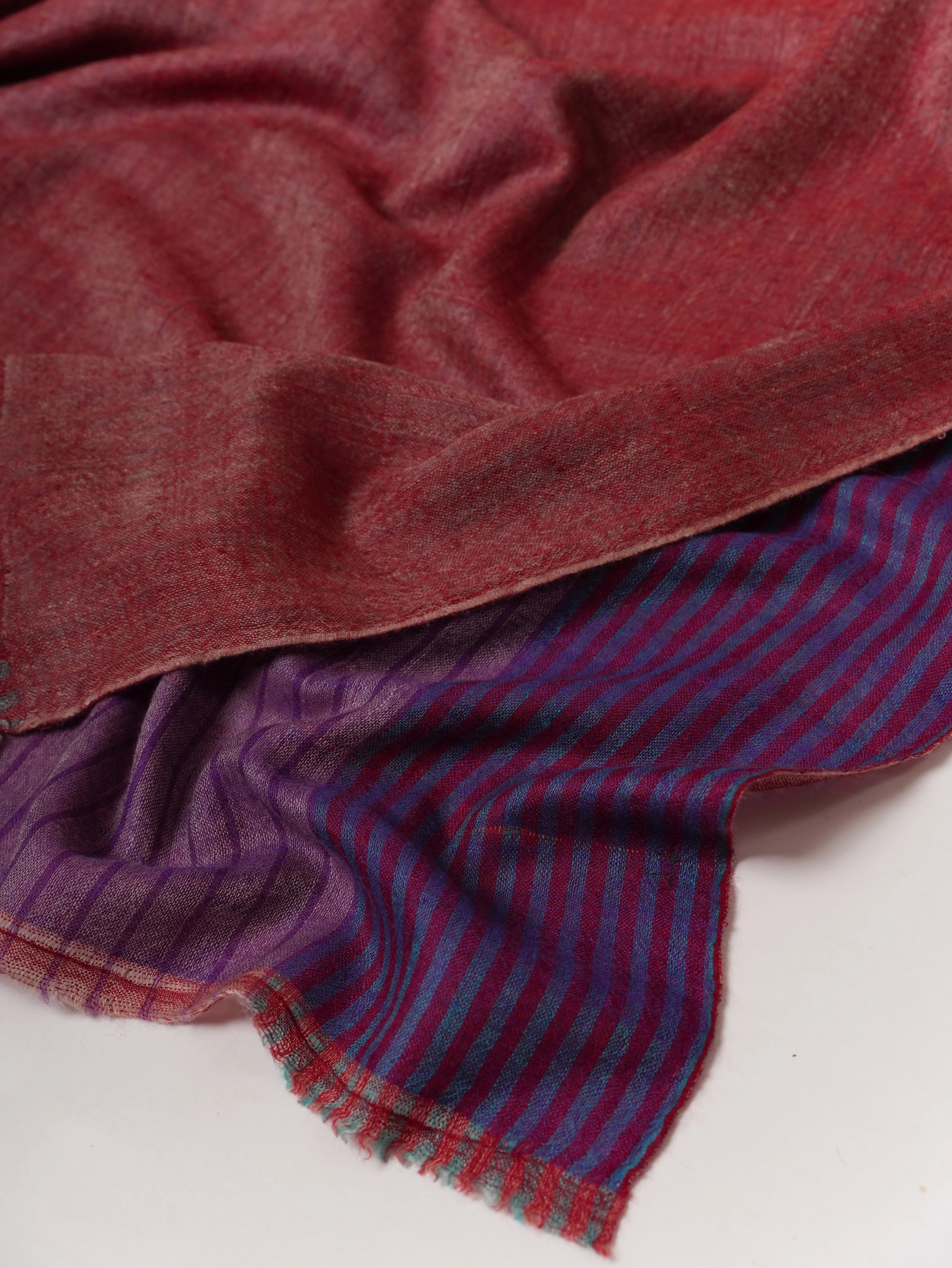 Authentic Kashmiri Pashmina Shawl with Subtle Two Leaf Pattern
