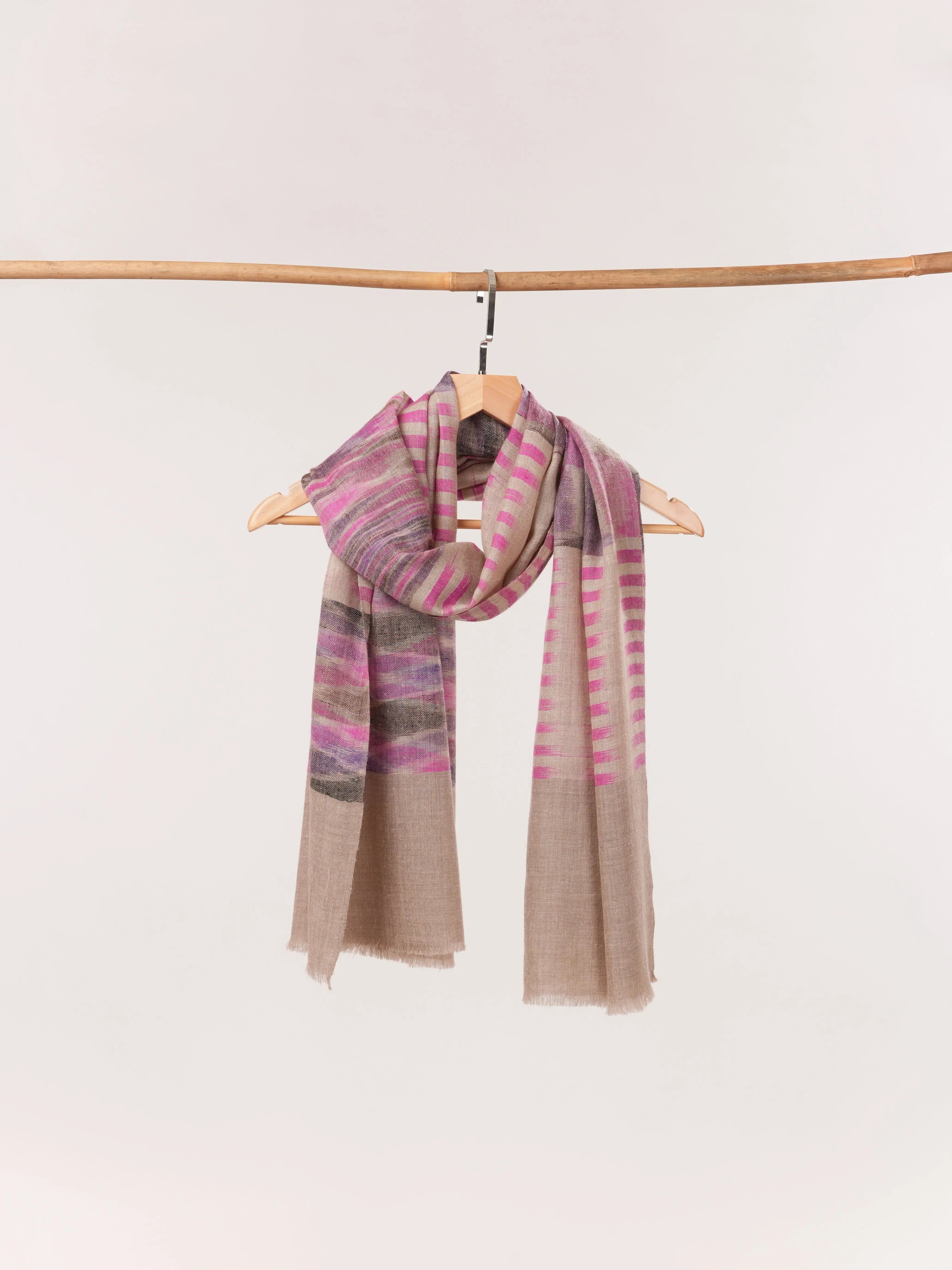 Featherlight Handwoven Indian Cashmere Scarf Shahkaar.com