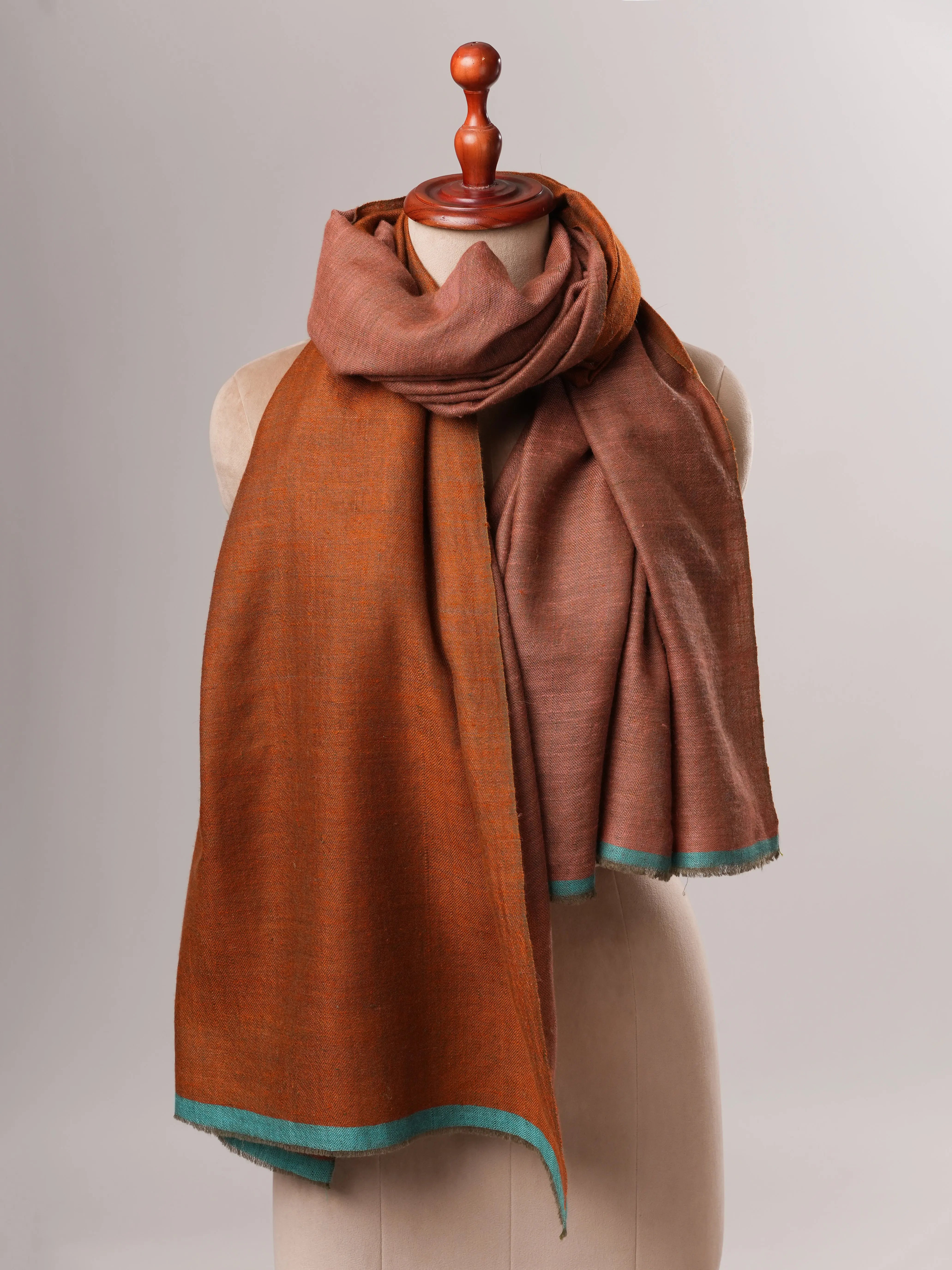 Authentic Dual Tone Handwoven Pashmina Shaw Shahkaar