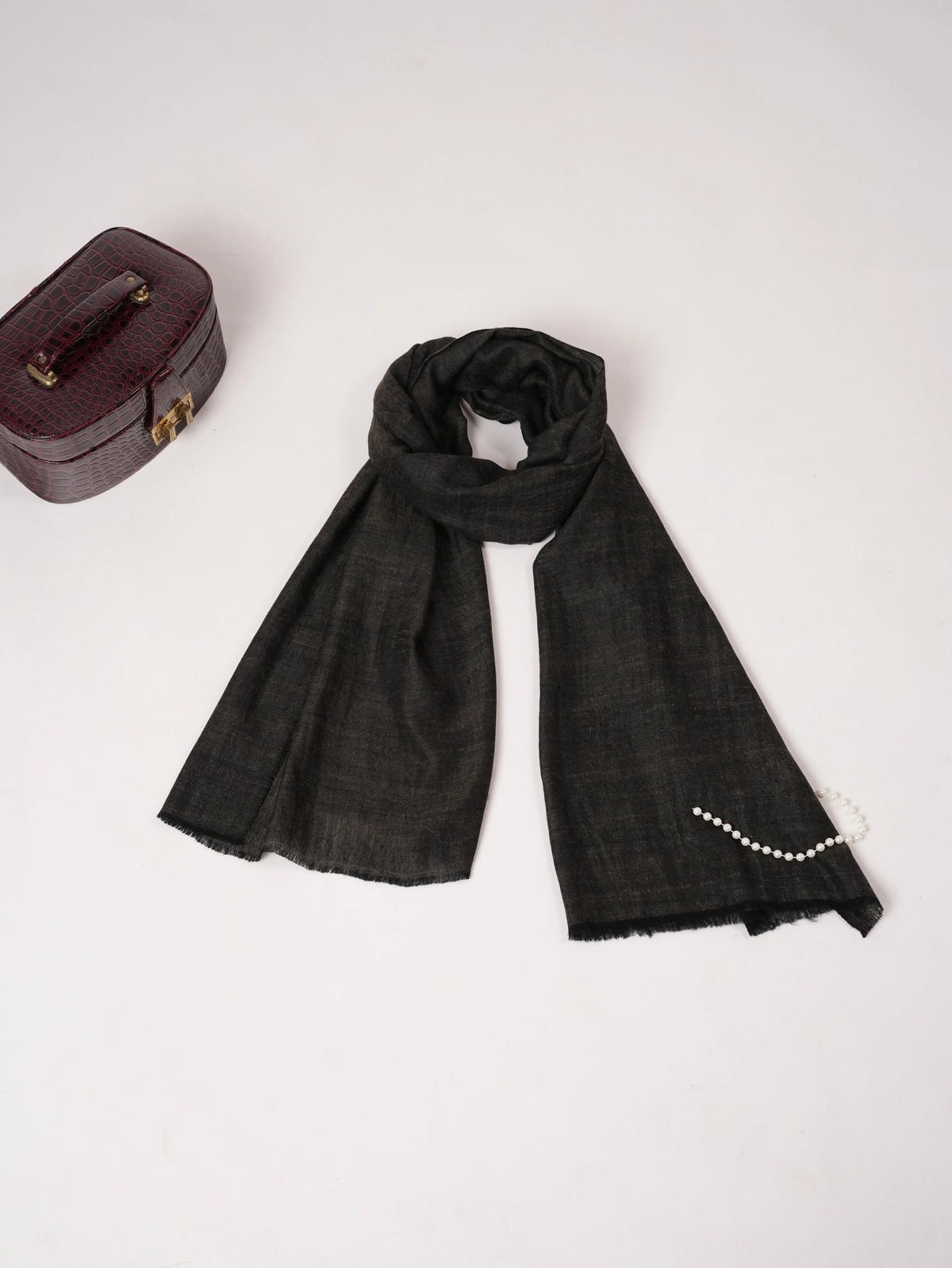 Textured Cross Shade Baby Soft Handwoven Cashmere Scarf