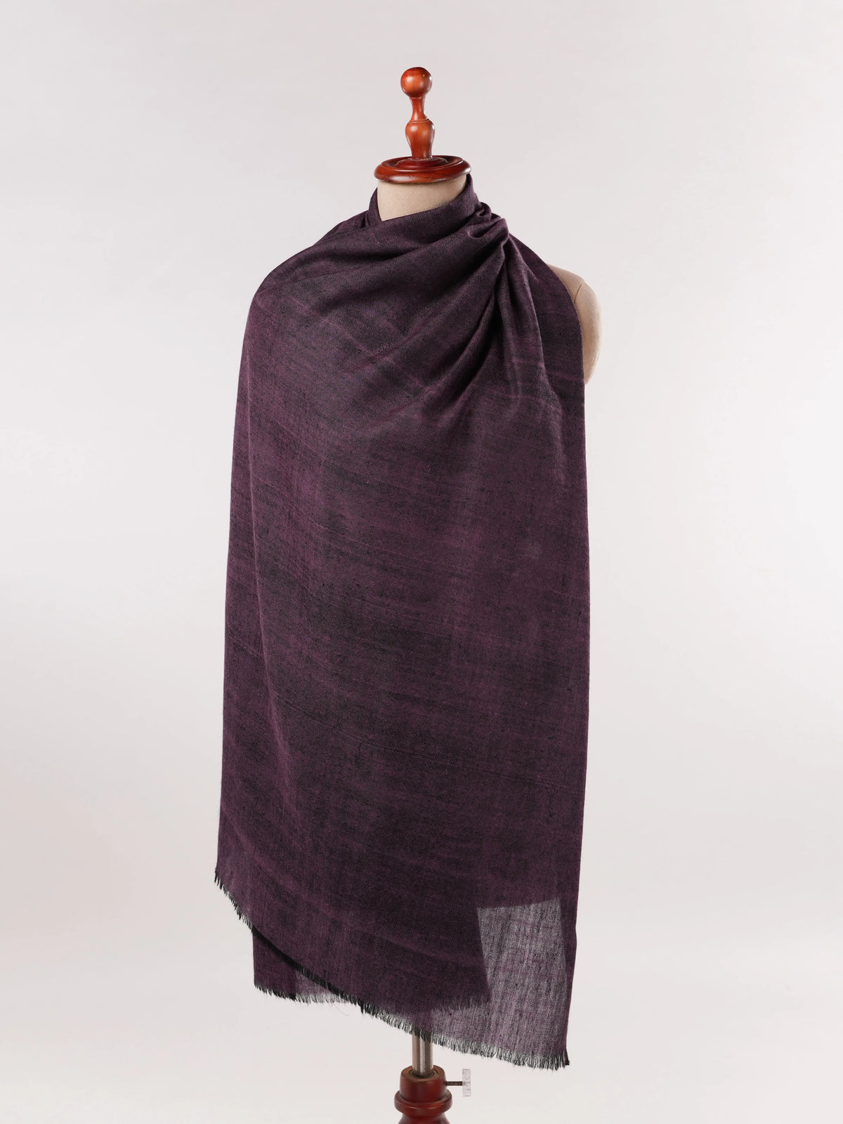 Pure Cashmere Scarf with Cross Shade Handwoven