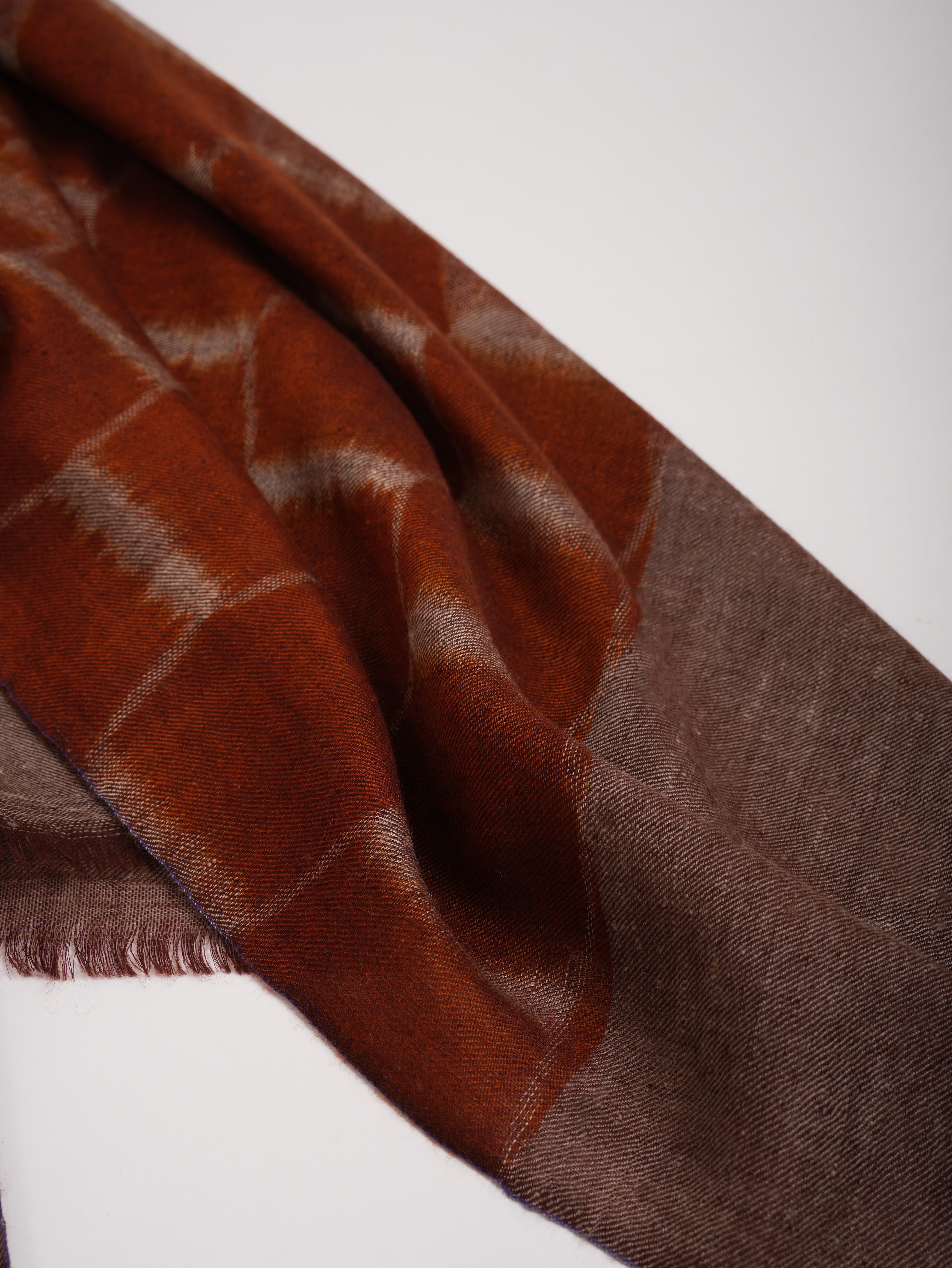 Burnt Orange Handwoven Pashmina Shawl Shahkaar