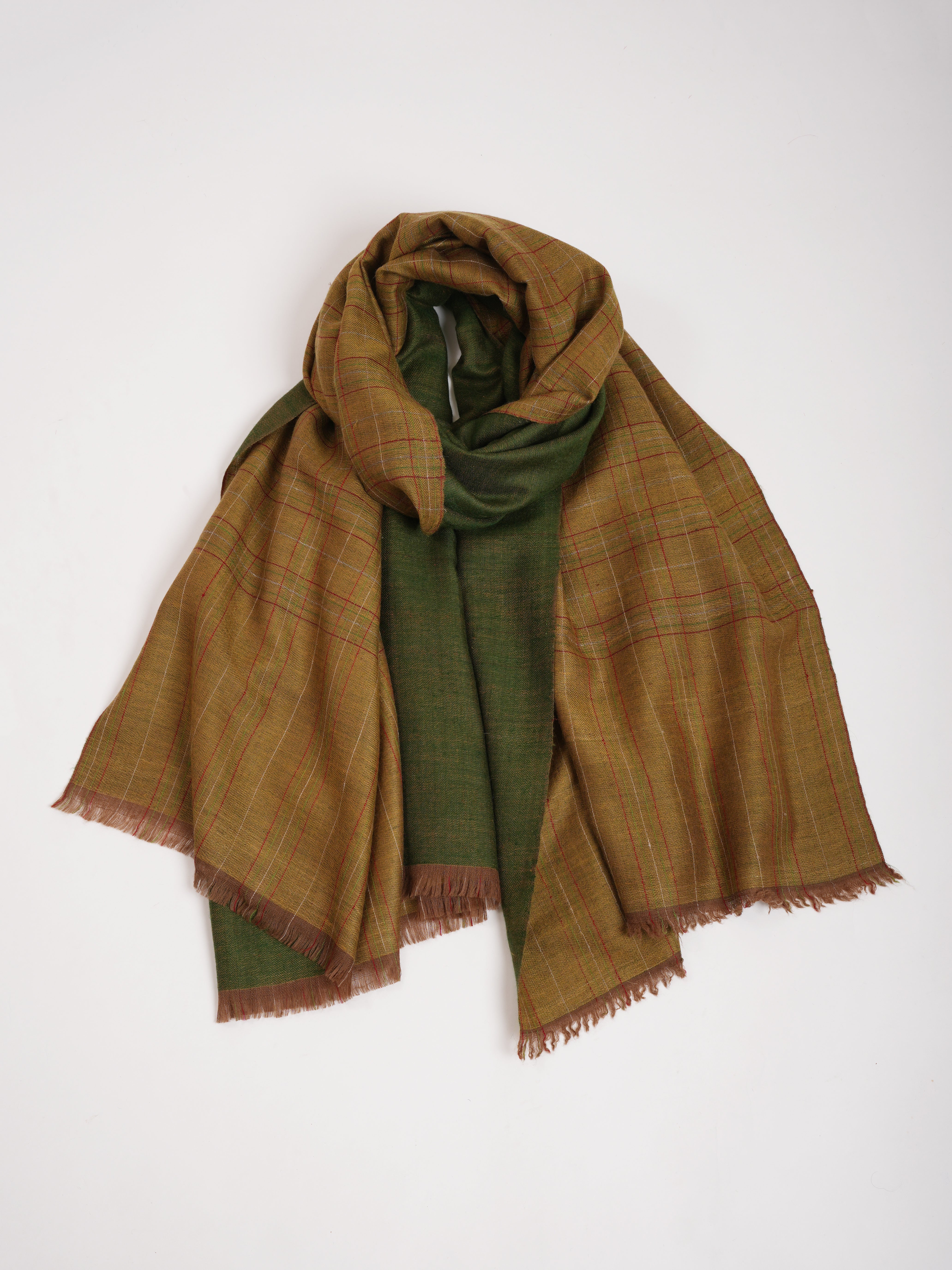 Dual shade Soft Handwoven Kashmiri Pashmina Shawl